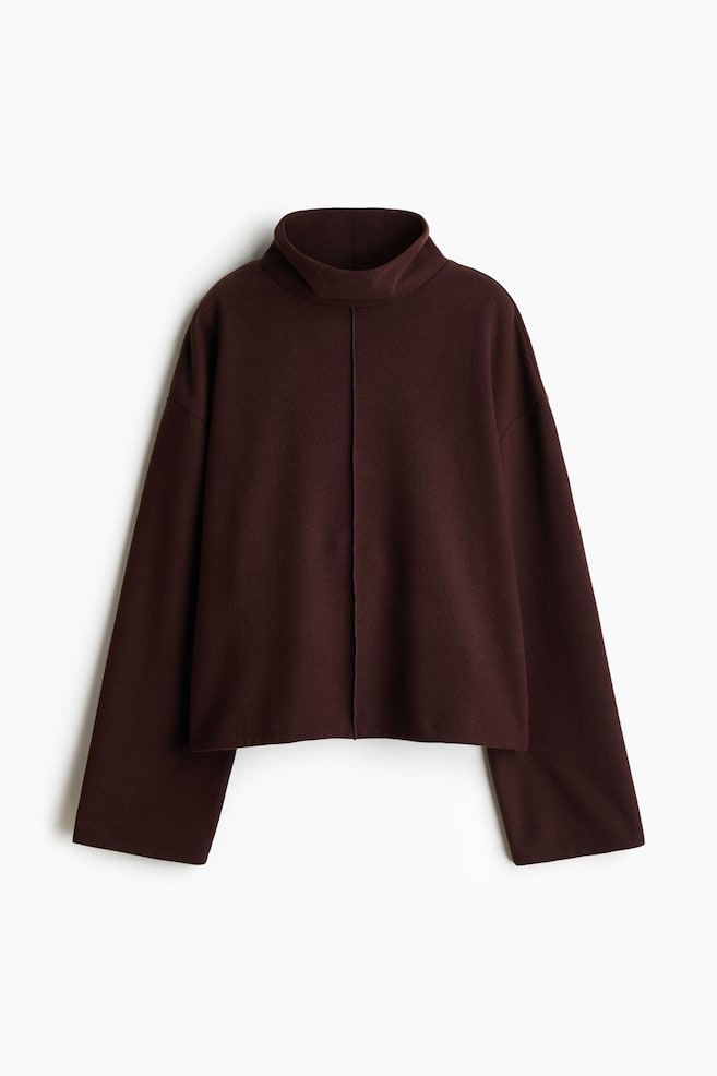 Pullover a lupetto Loose Fit - Marrone ruggine scuro/Bordeaux/Grigio scuro mélange/Crema - 1