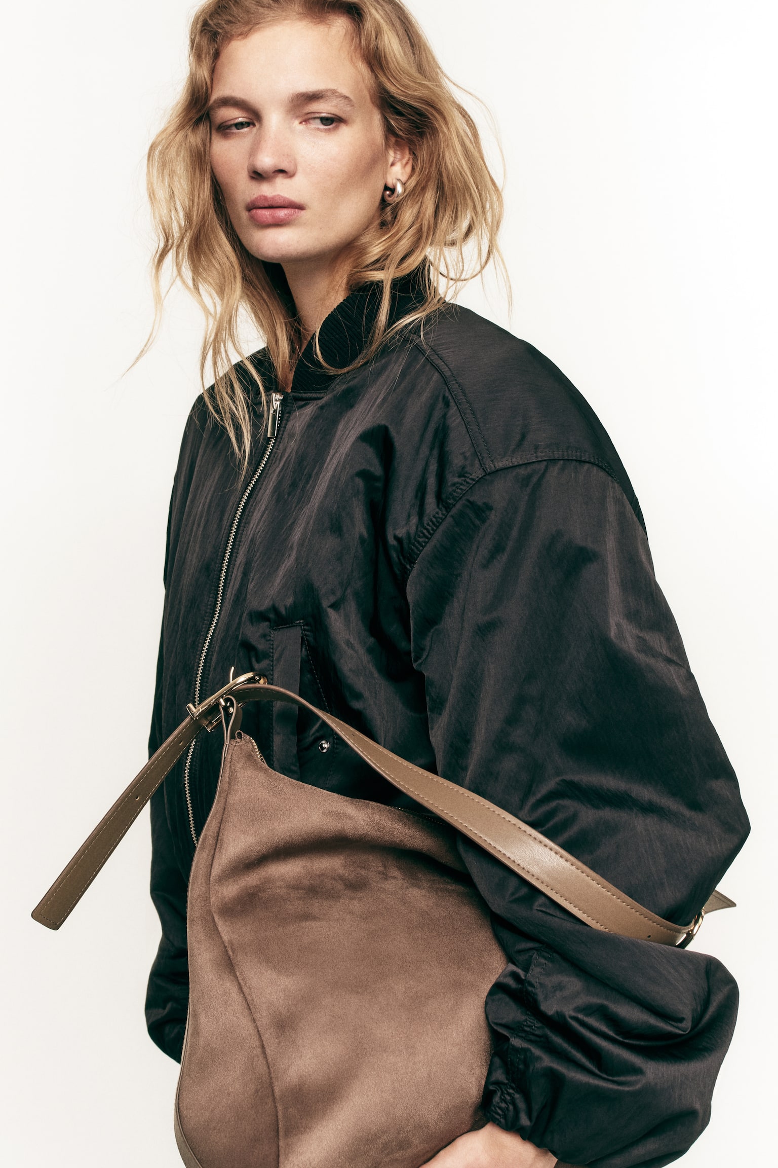 Shoulder bag - Beige/Dark brown - 1