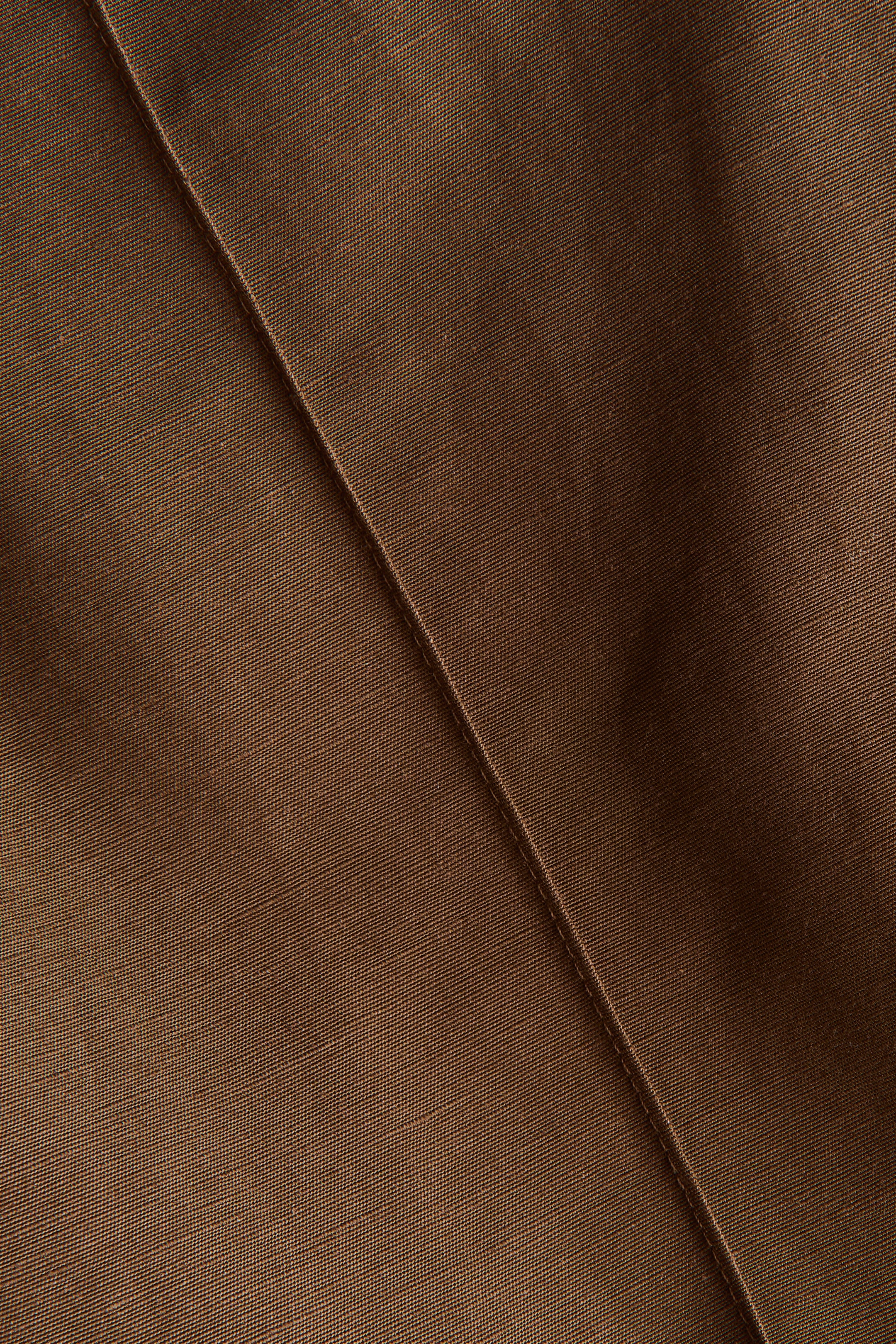Pantalon tonneau en lin mélangé