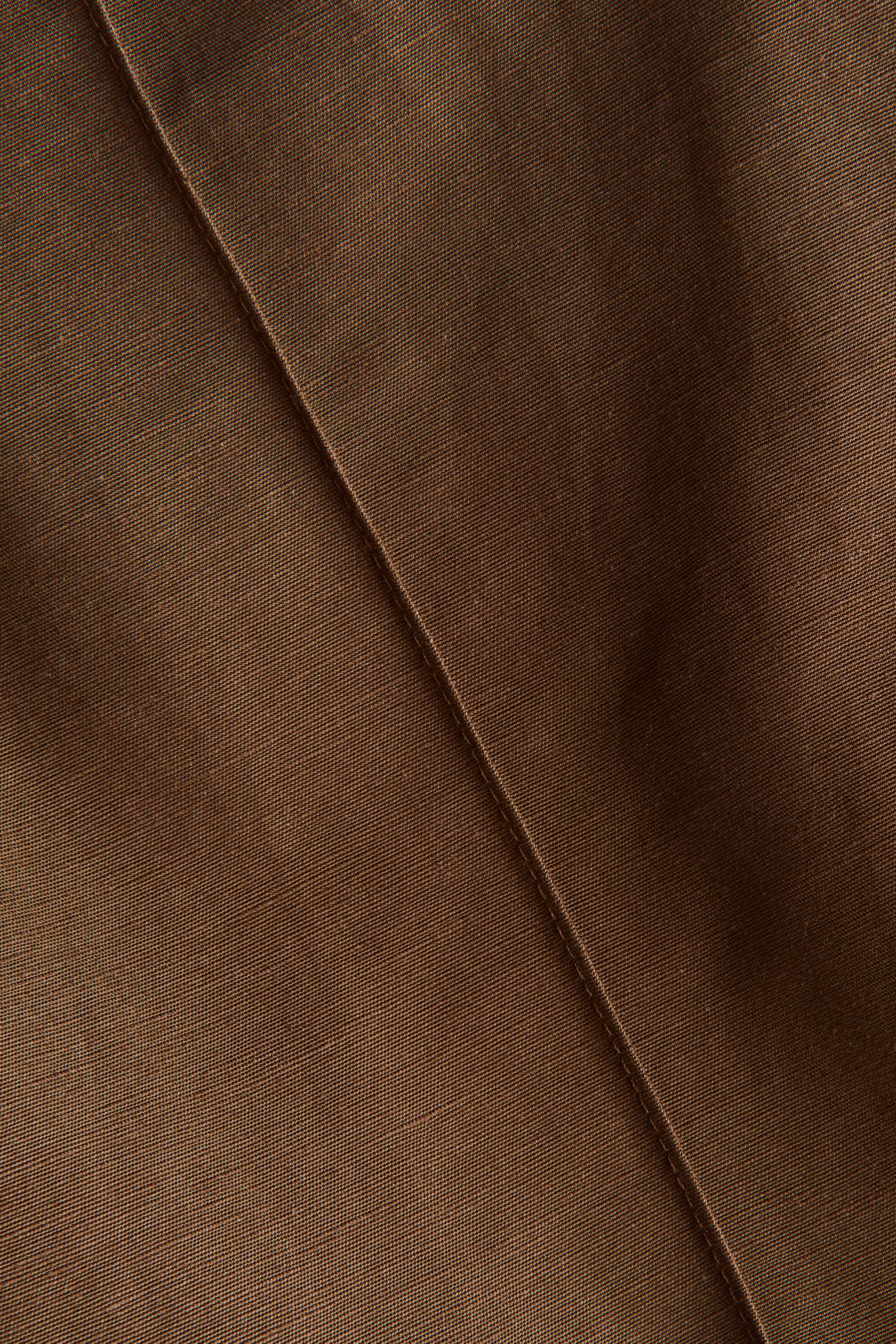 Linen-Blend Barrel-Leg Pants