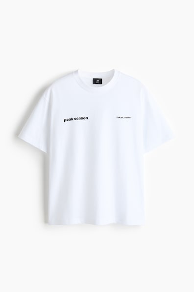 ルーズフィット プリントTシャツ