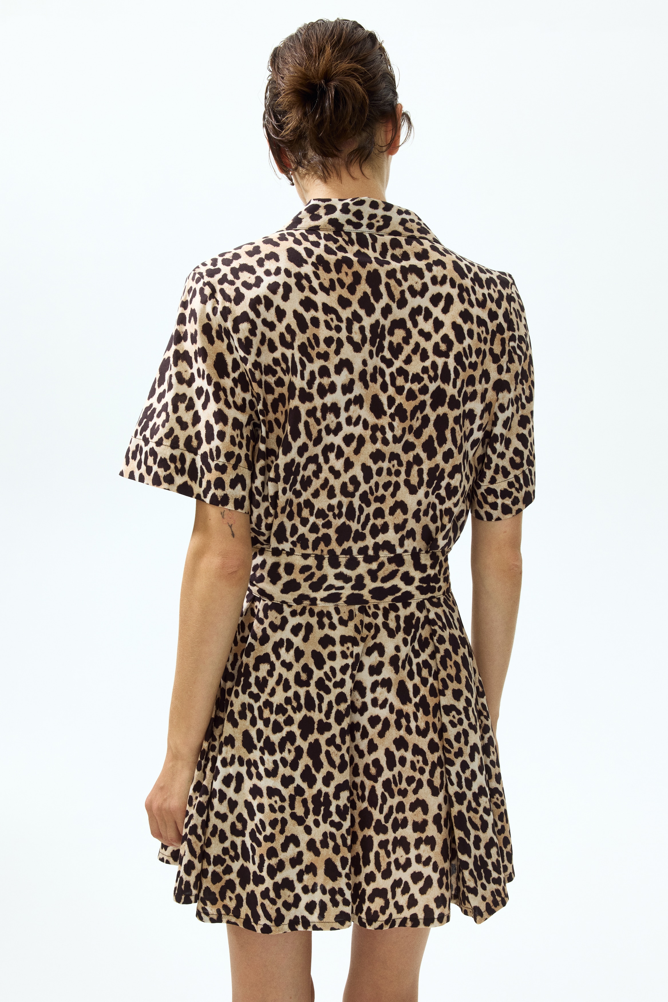 brown dress with cowboy boots Brown Leopard Midi Dress main image 1