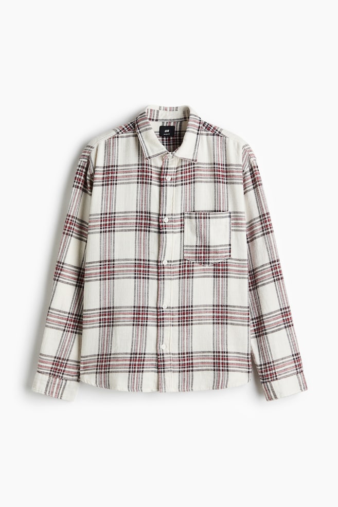 Relaxed-Fit Shirt - White/plaid - 1