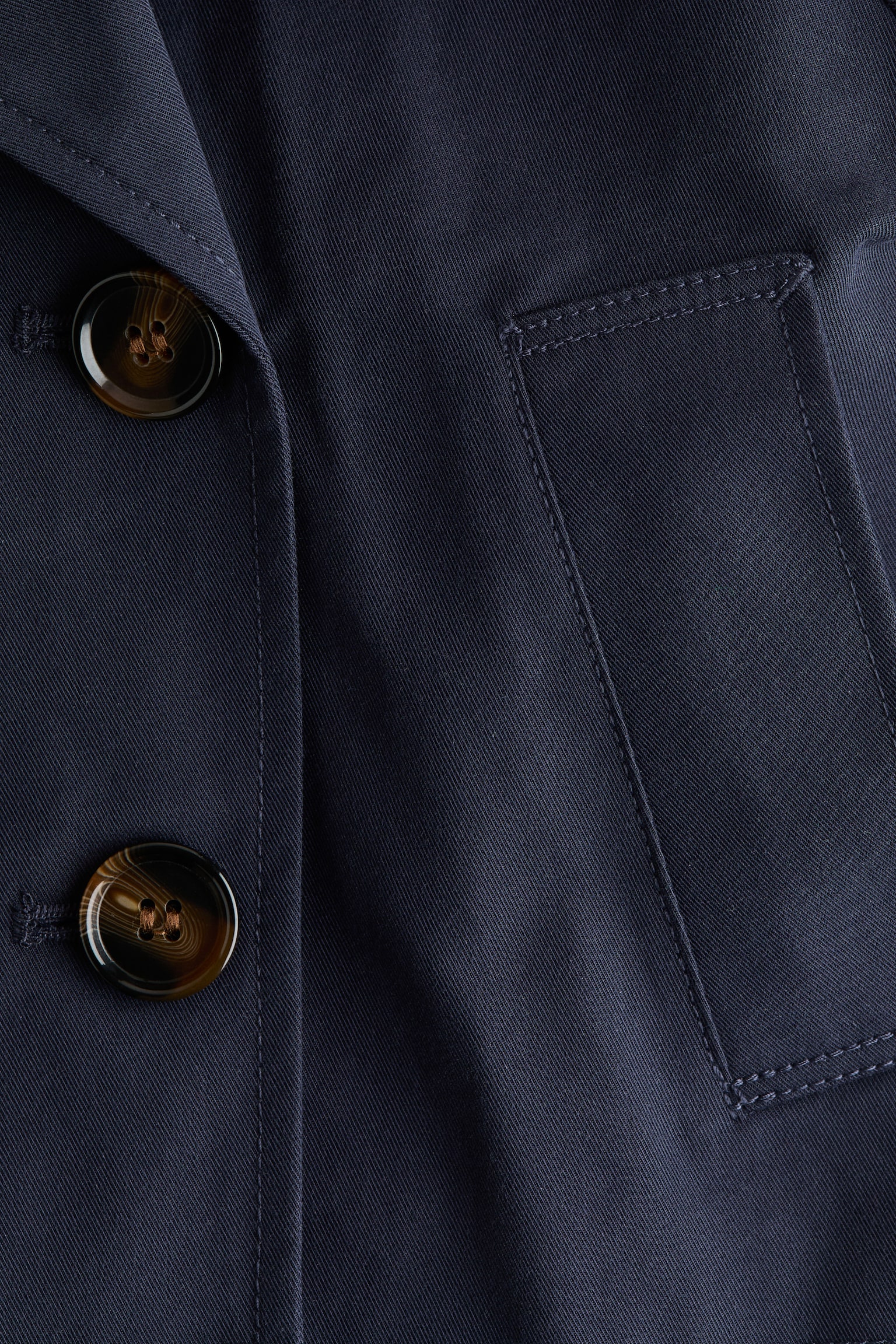 Kısa Gabardin Trençkot - Lacivert/Açık bej - 2