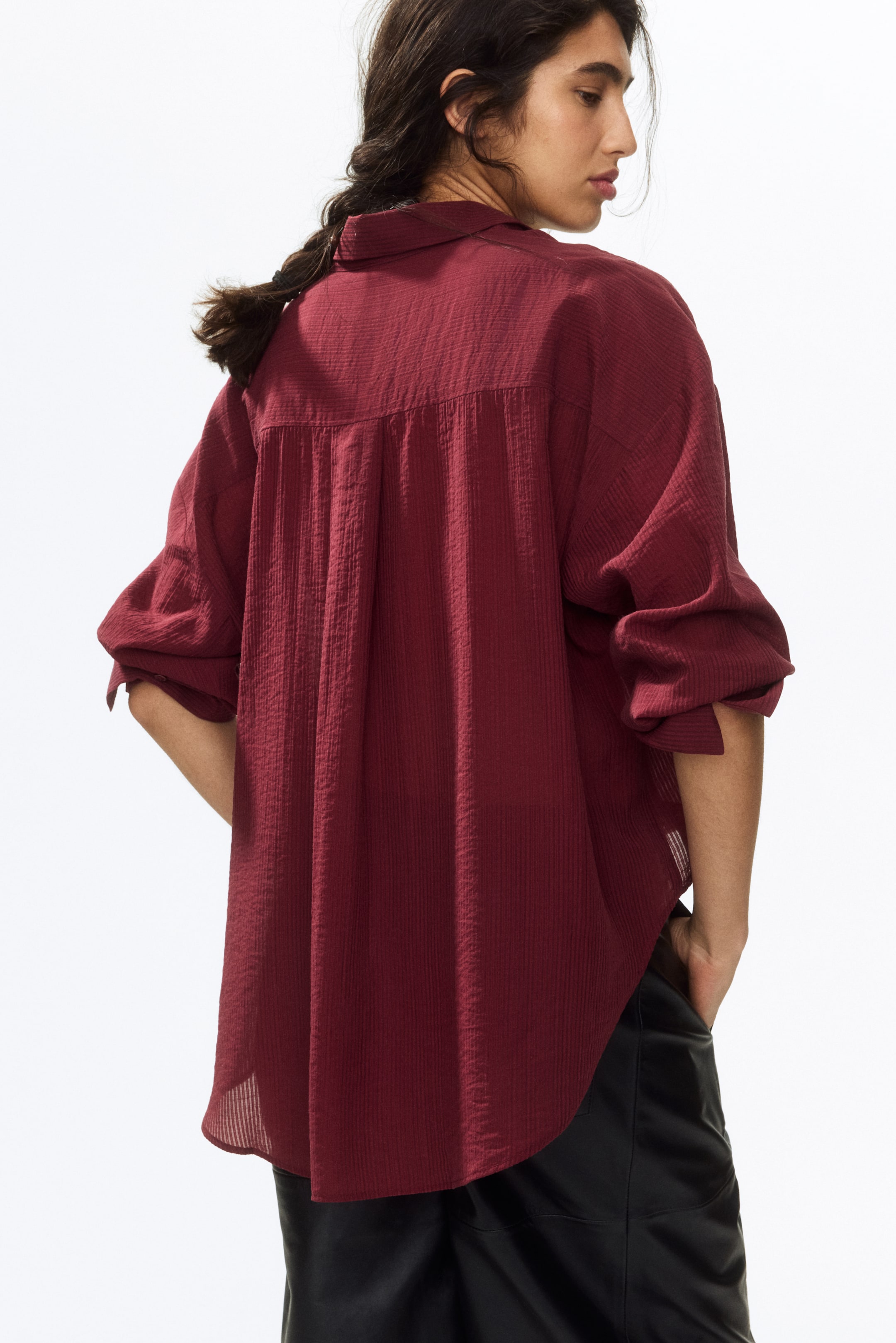 Chemise grande taille froissée