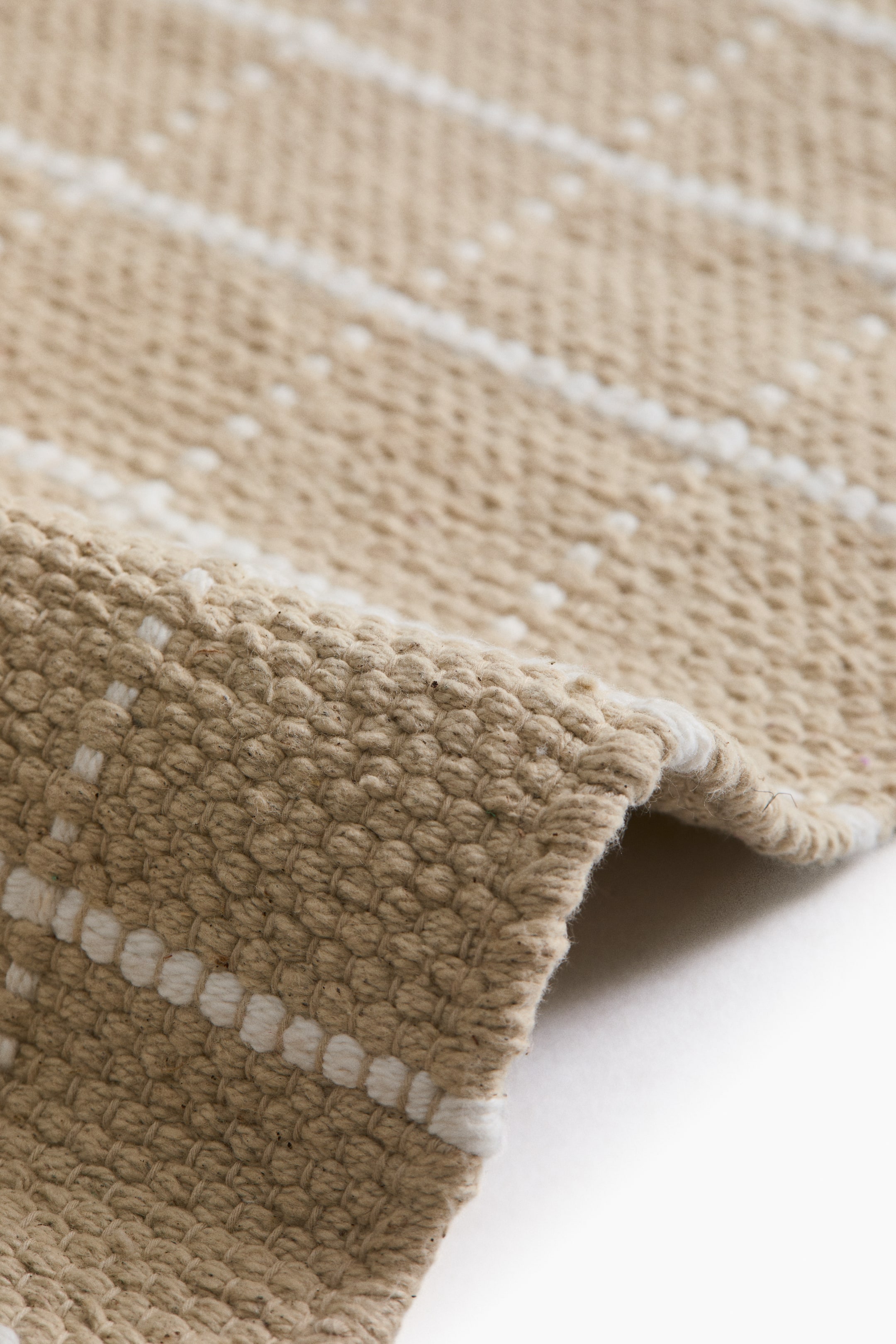 Beige/checked Cotton Runner Rug at H&M Home | H&M US