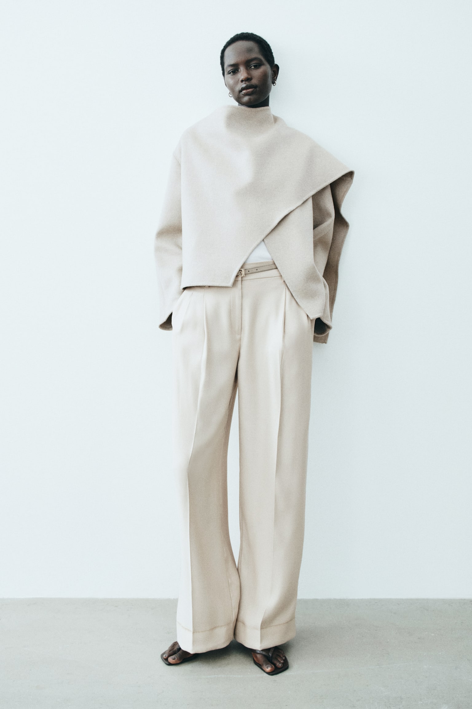 Handmade wool-blend coat - Light greige - 6