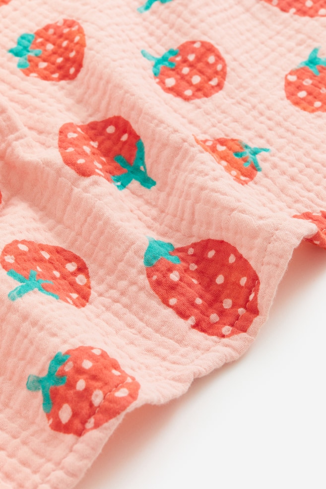 Printed muslin blanket - Powder pink/Strawberries/White/Rainbows/White/Lemons/Powder pink/Floral - 2