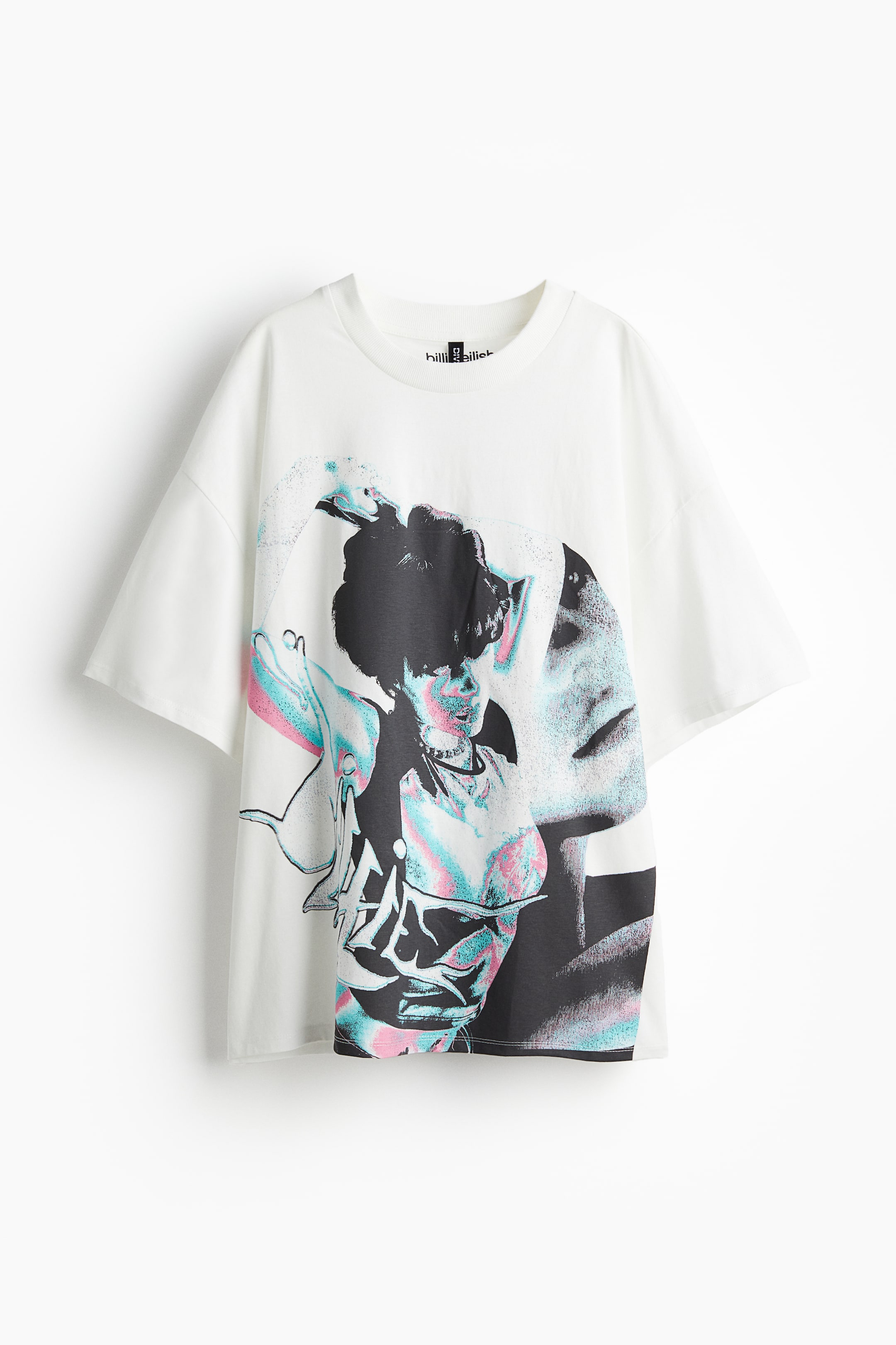 Oversized Printed T-shirt - Cream/Billie Eilish - Ladies | H&M US