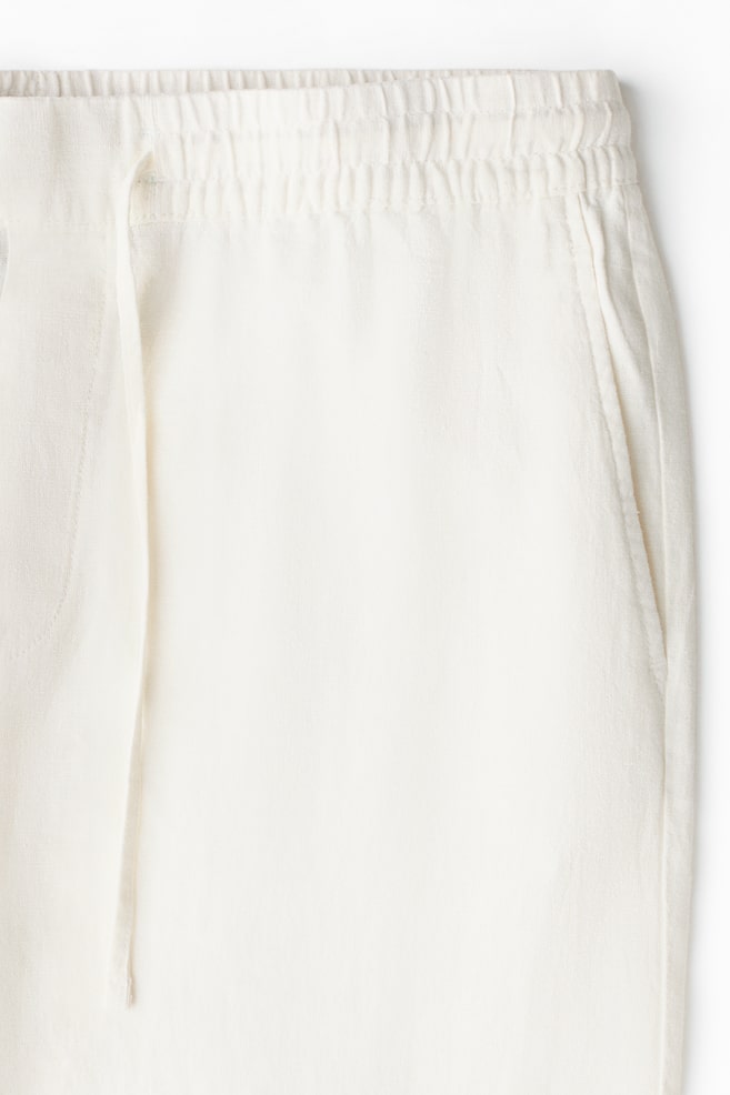 Relaxed-Fit Linen-Blend Pants - White/Black/Navy blue/striped/Light brown/White/striped - 5