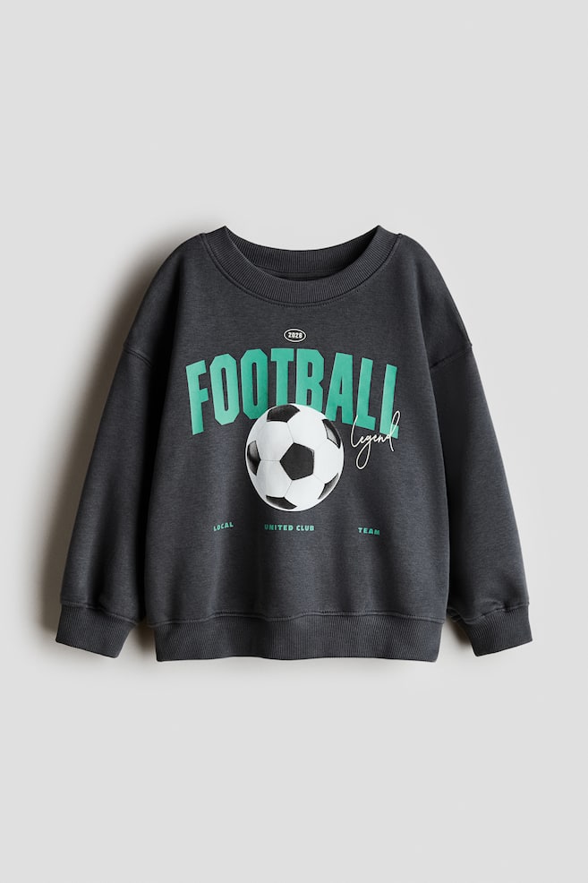 Sweat imprimé - Gris foncé/Football Legend/Crème/noir/Bleu marine/Club de Tennis/Gris foncé/St Moritz/Vert foncé/dinosaure/Bleu marine/dinosaure/Rayures vertes/dinosaure/Blanc/tricératops/Beige clair/NASA - 1