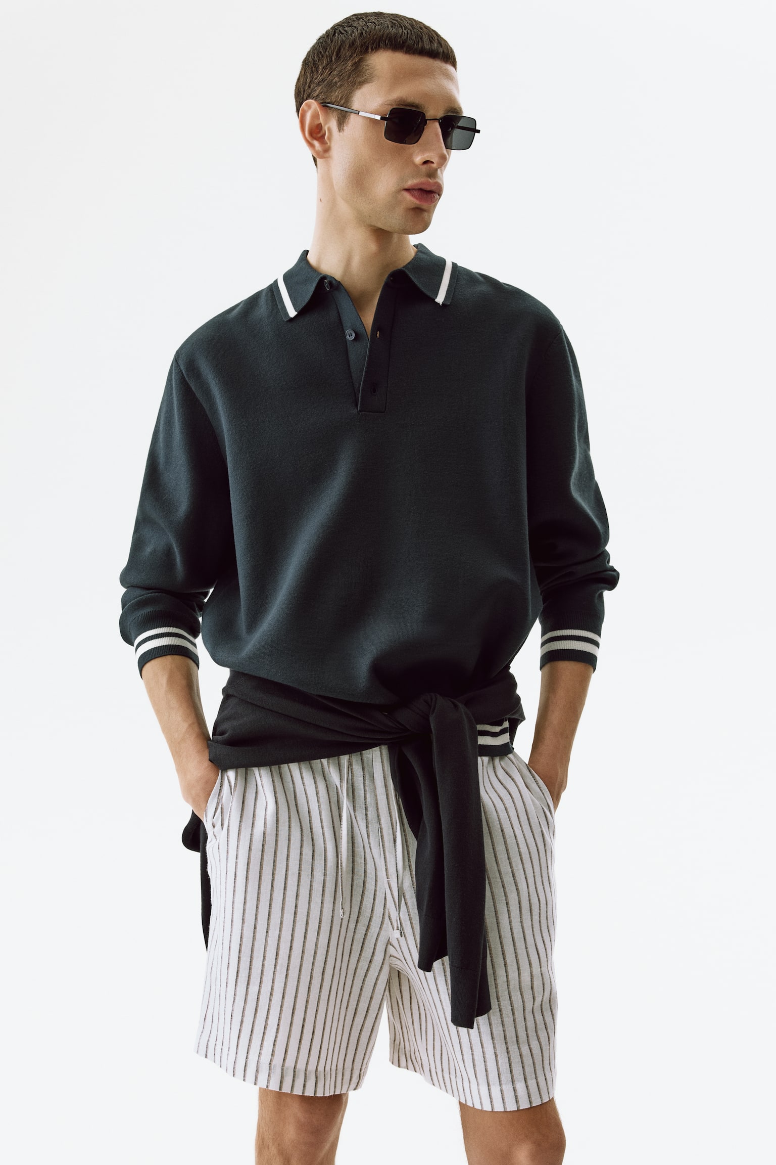 Relaxed Fit Linen-blend shorts - 1