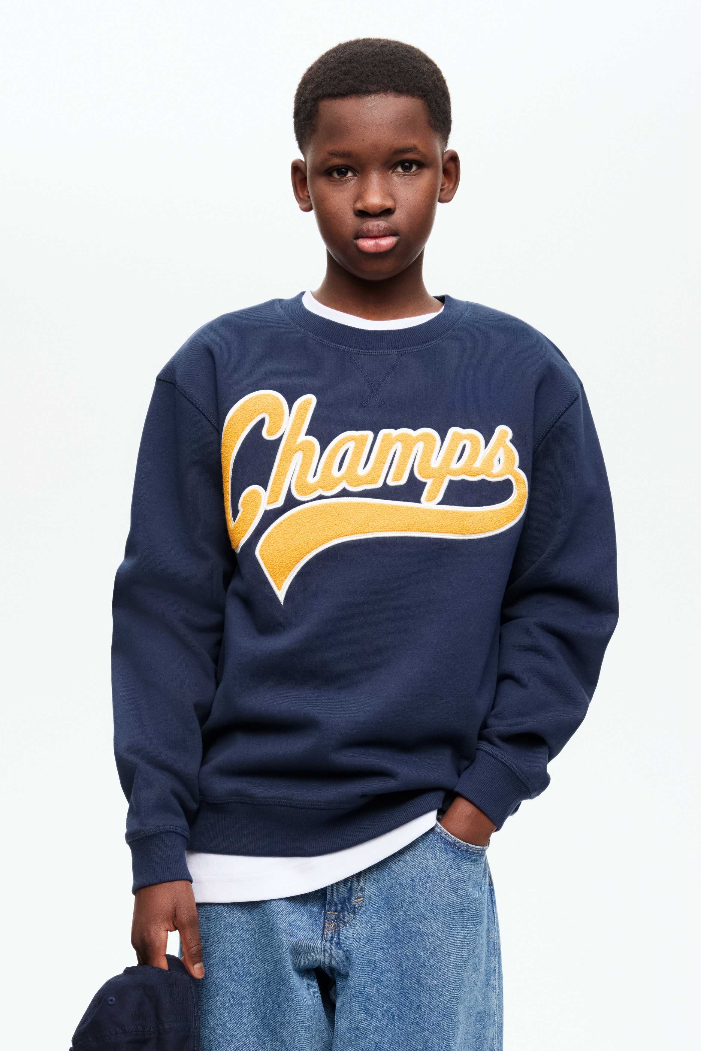 圖案運動衫 - 海軍藍/Champs