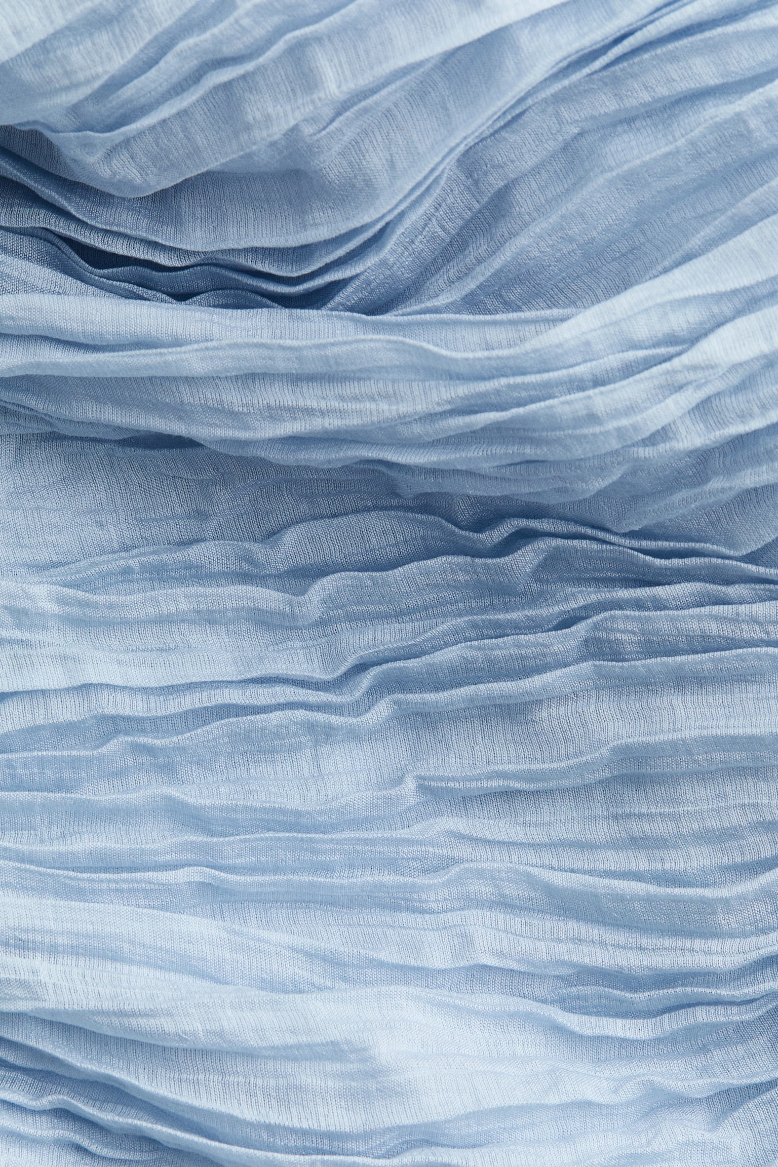 Crinkled sleeveless dress - Light dusty blue - 5
