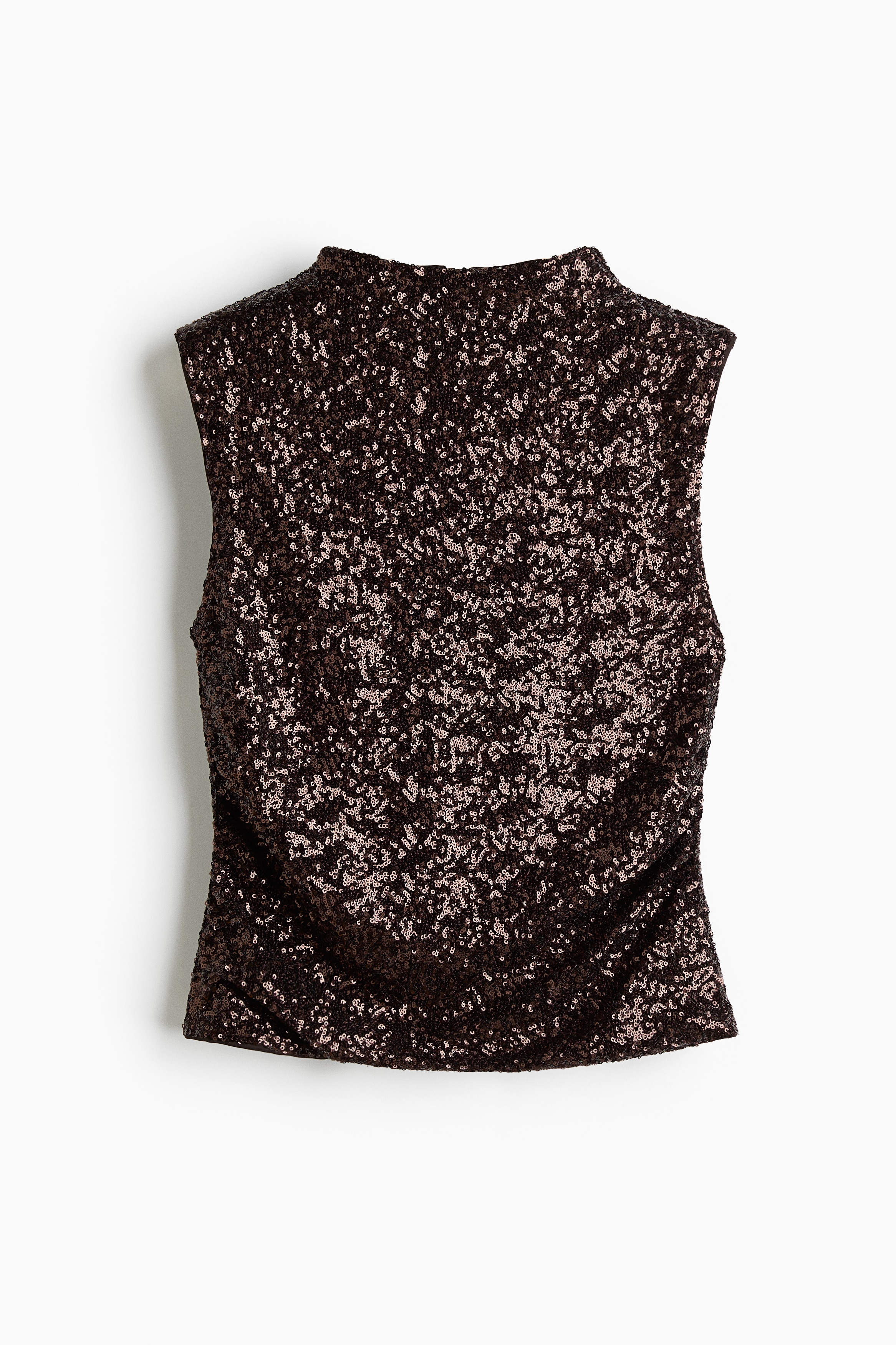 H & M - Paillettenshirt - Braun - Damen