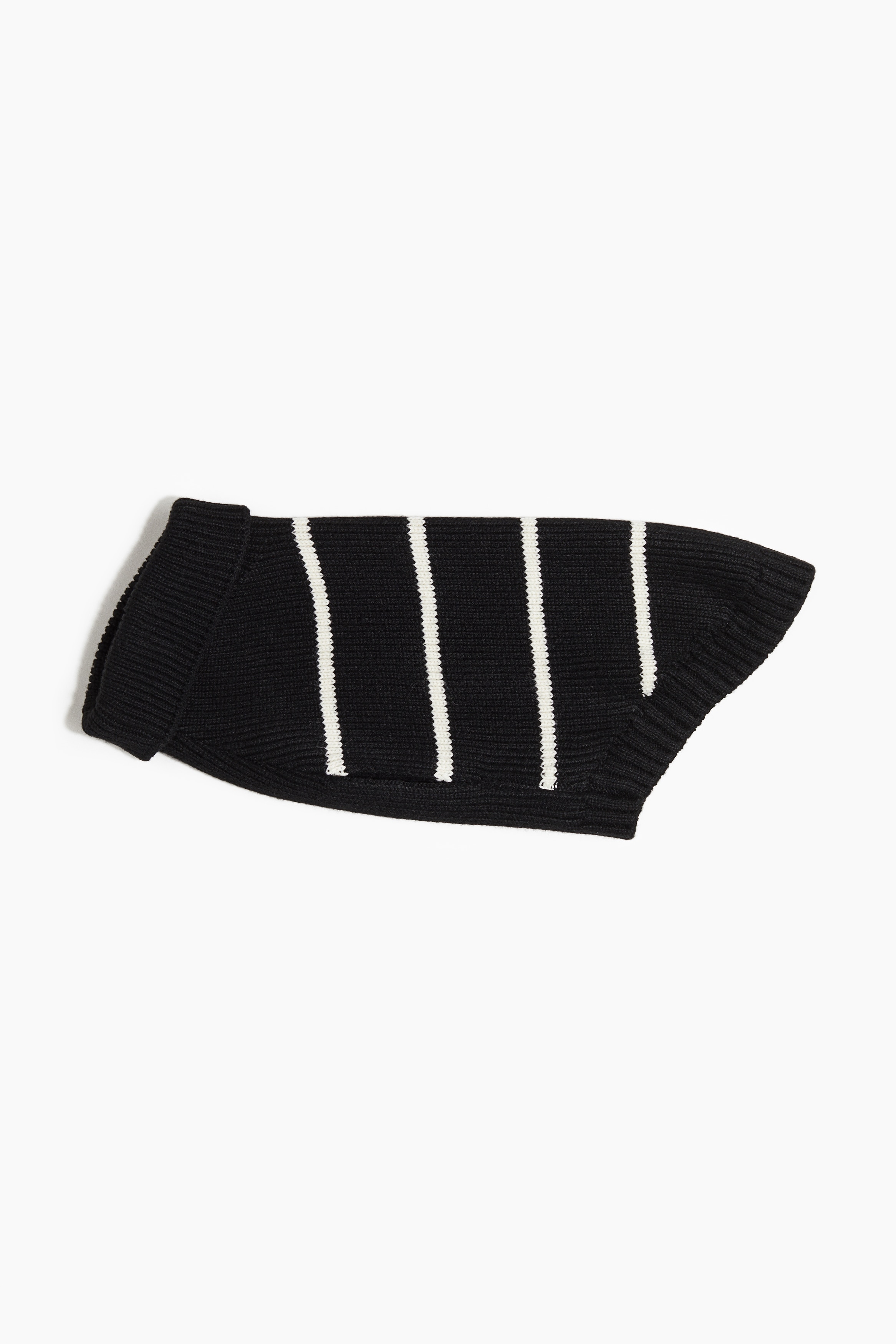 Rib-knit Dog Sweater - Black/white striped/White/striped/Burgundy/white striped