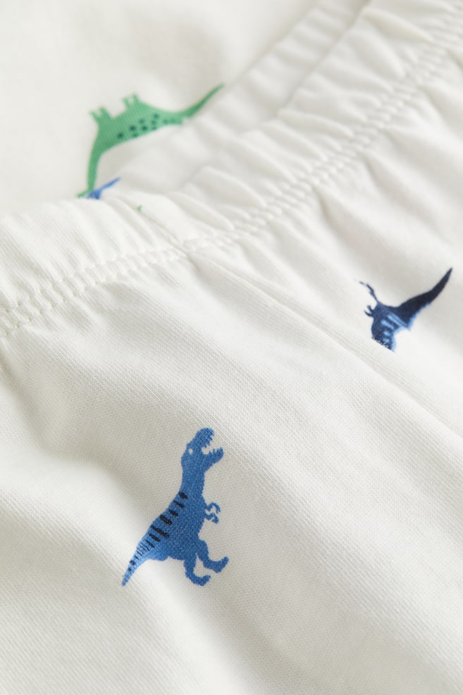 Pyjama en jersey - Blanc/dinosaures/Bleu foncé/étoiles - 2