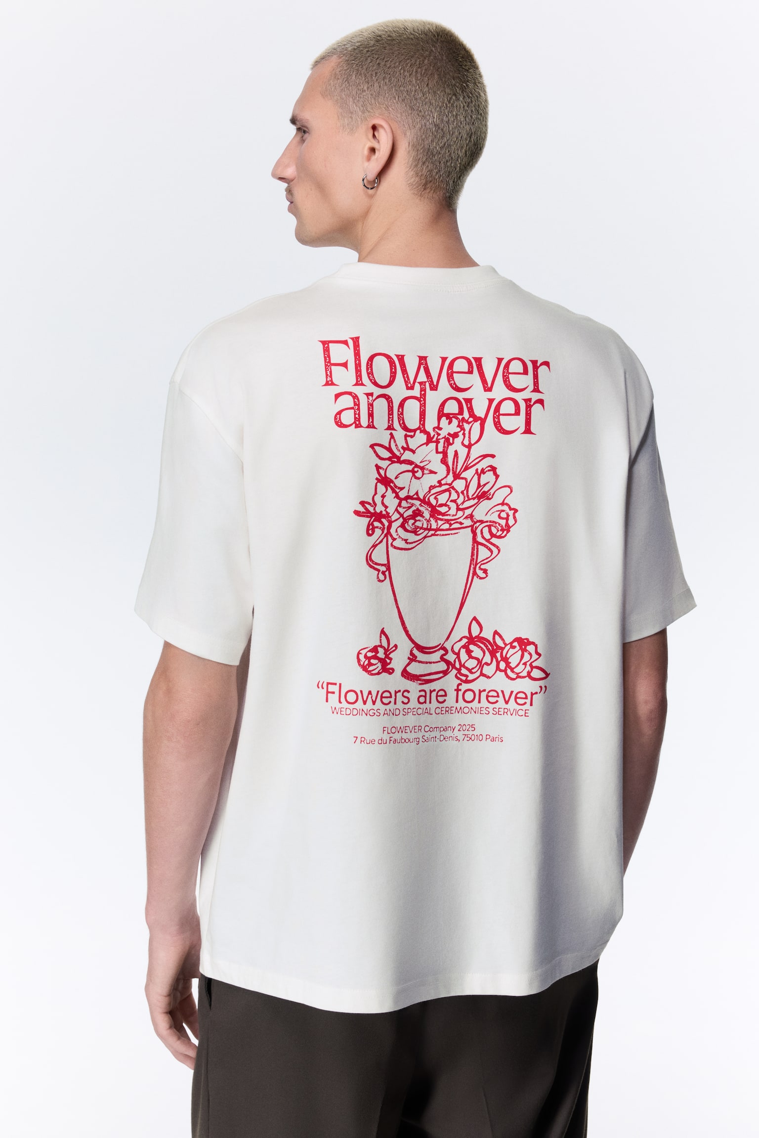 Loose Fit Printed T-shirt - White/Flowever/Brown/Street hoops/Turquoise/Emotional currents/White/Next level ready/Brown/Adapt/Black/Keep the wild/Navy blue/Not All Things Lost/Plum/Handle With Care - 5