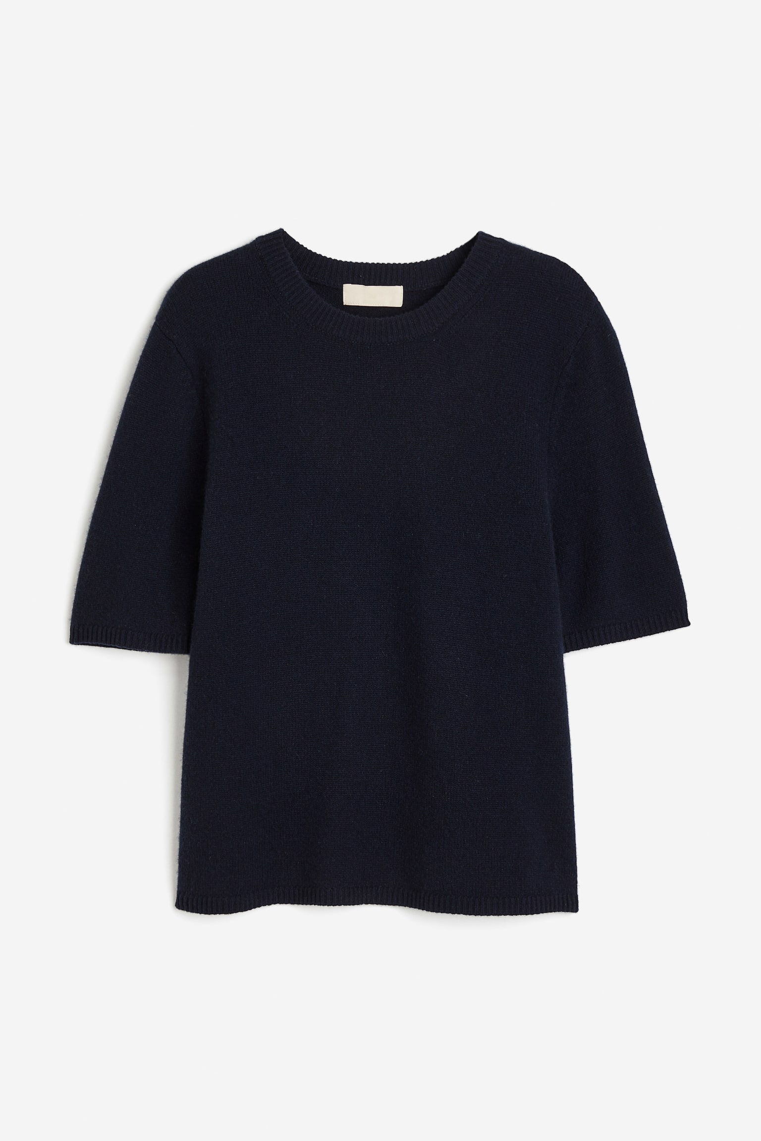 Knitted cashmere top - Navy blue/Light grey/Grey marl - 2