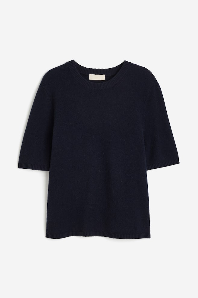 Knitted cashmere top - Navy blue/Dark grey/Light grey - 2
