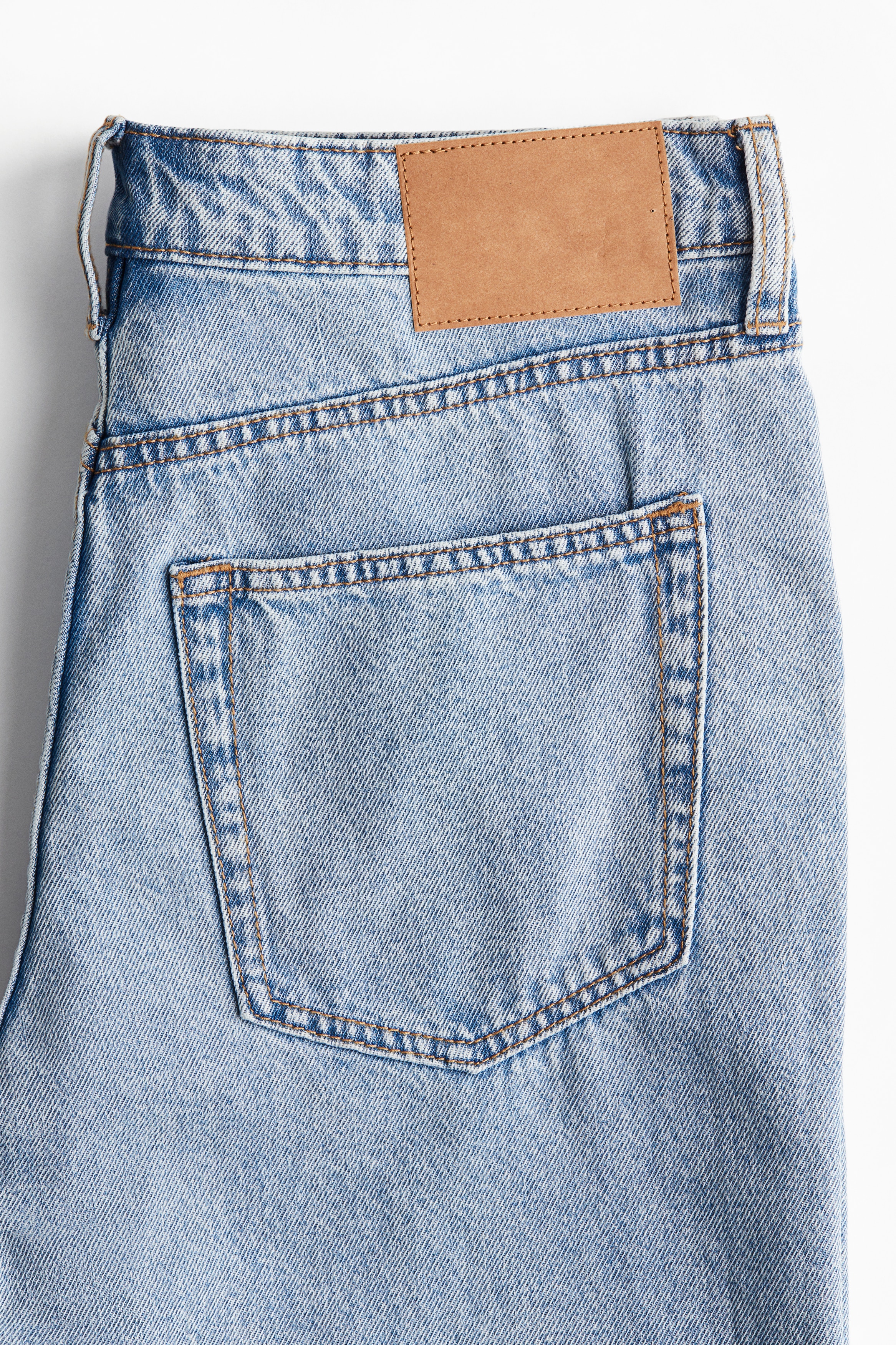 Low Knee-length denim shorts
