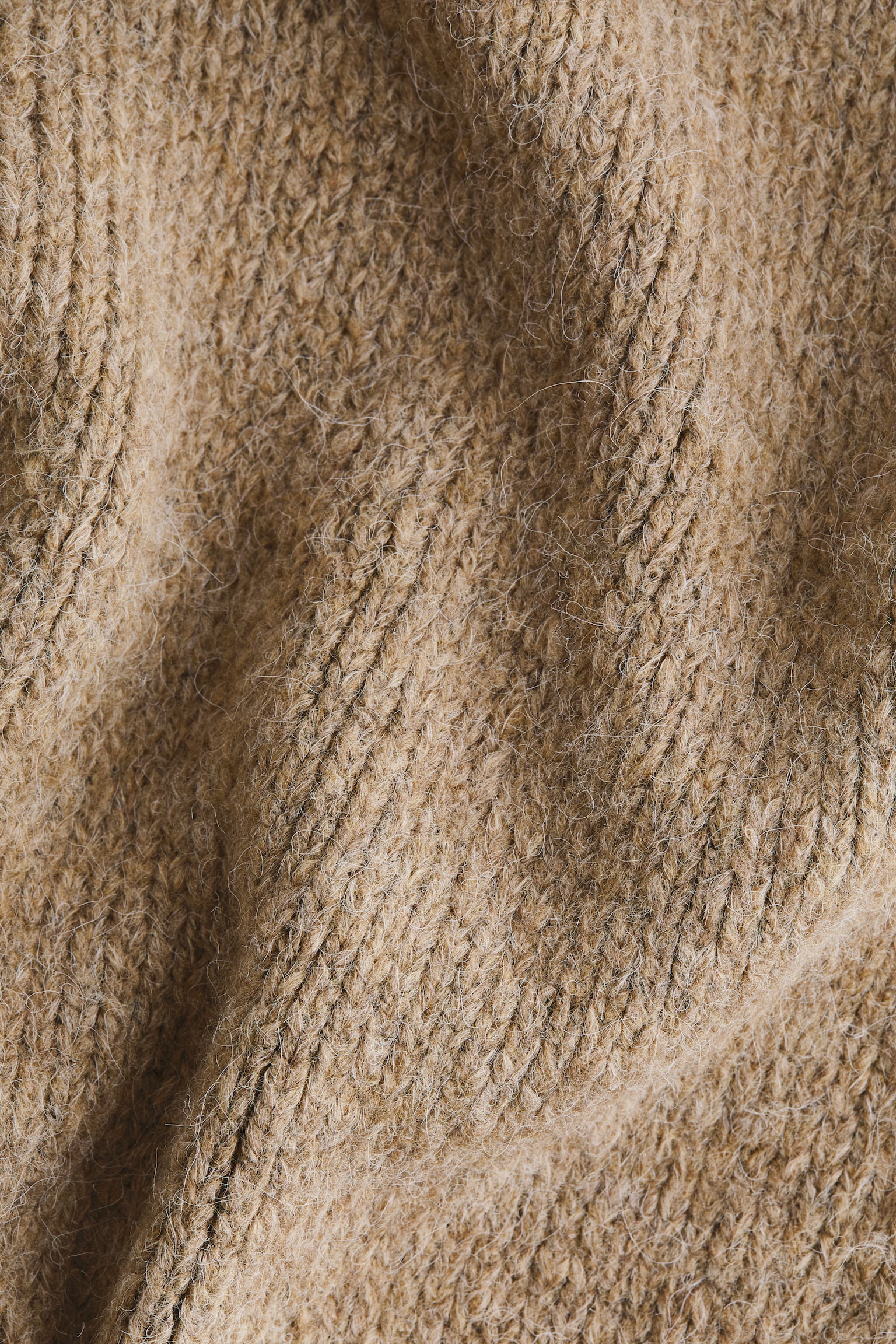 Женский свитер H&M Oversized Sweater, цвет: Бежевый меланжевый — фото 5