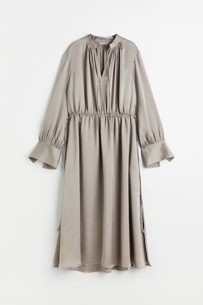 Drawstring dress - Grey - 2