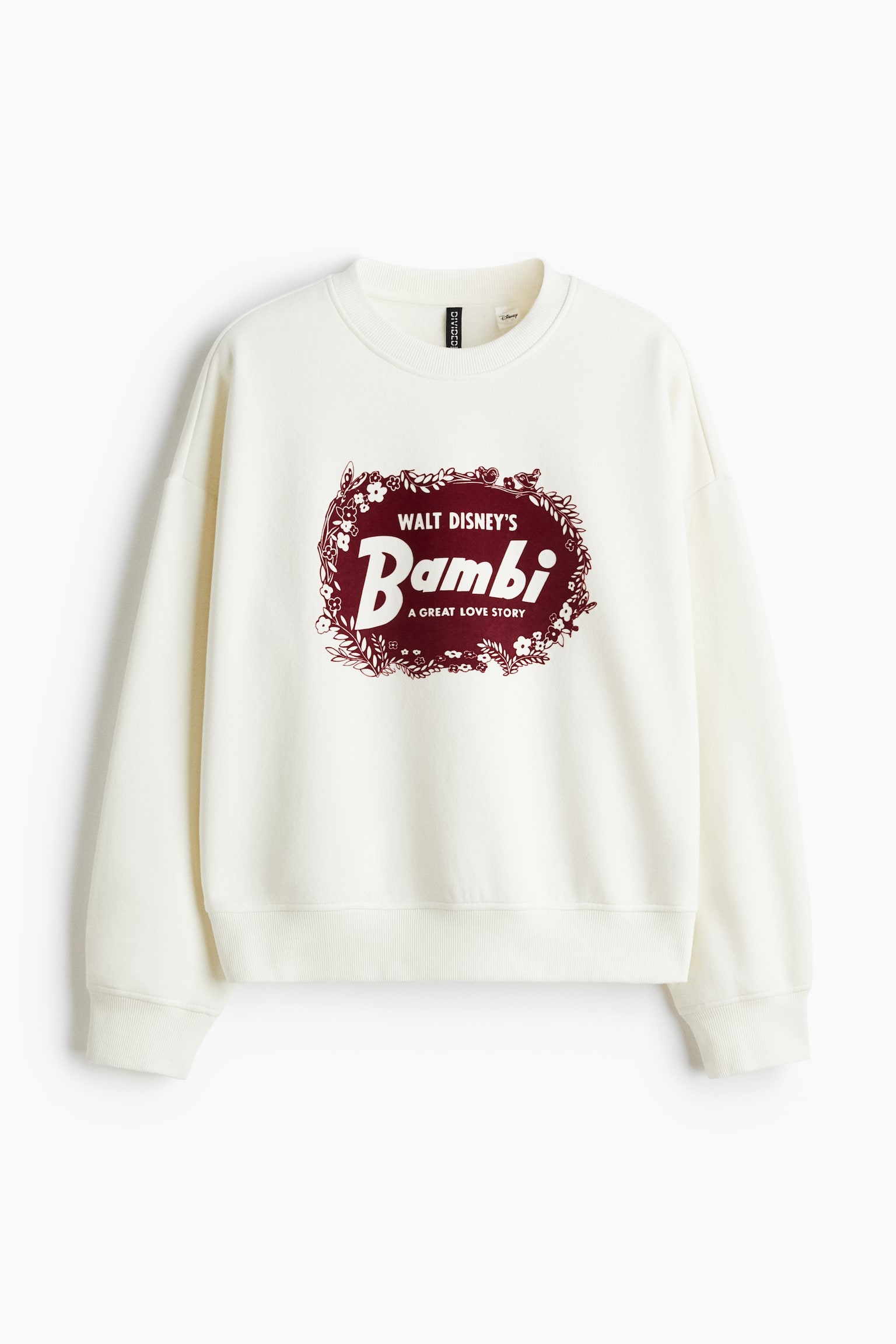 Áo nỉ in hình - Màu trắng/Bambi - 1