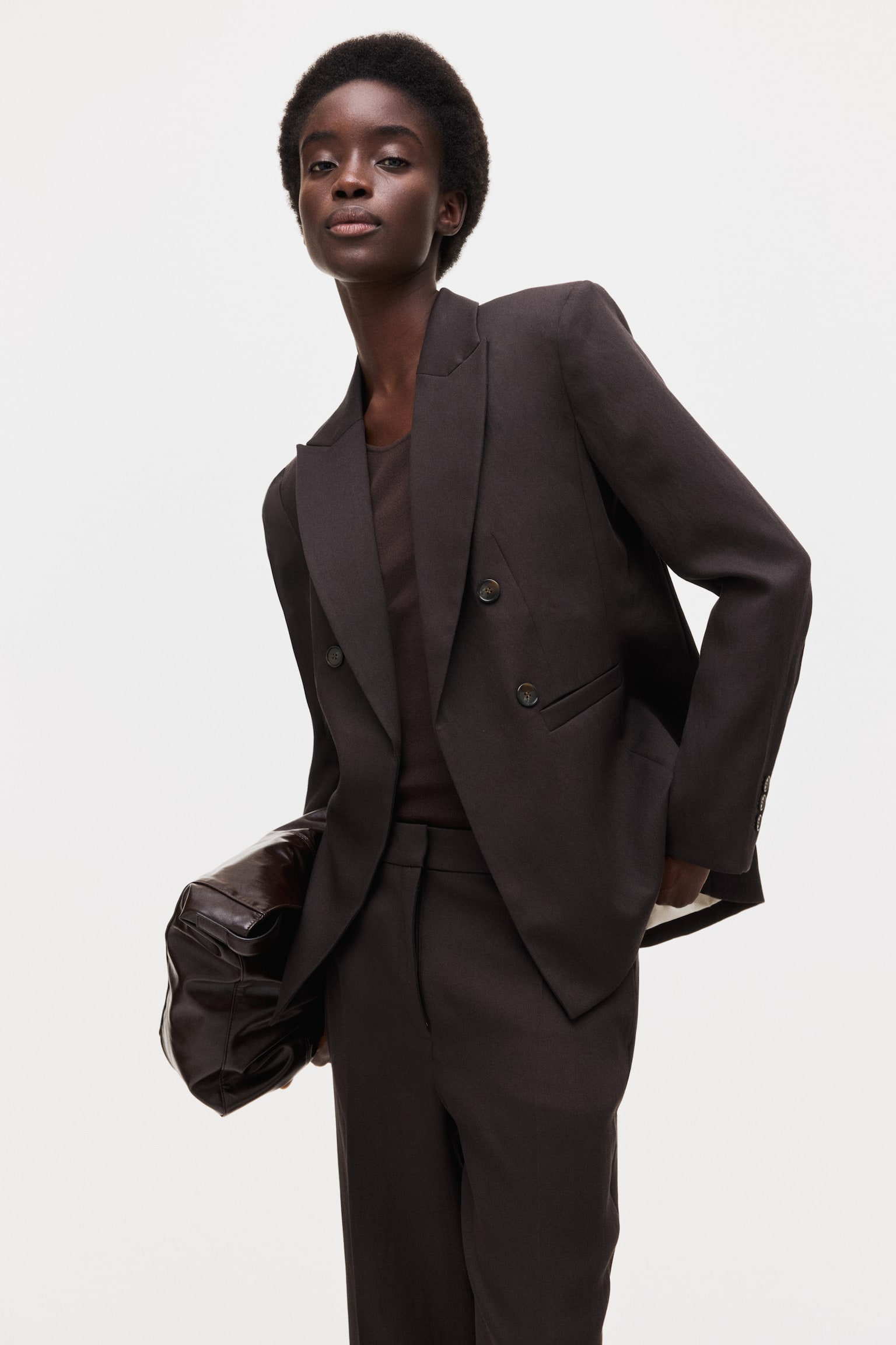 Blazer - Dark brown/Light beige/Blue - 3