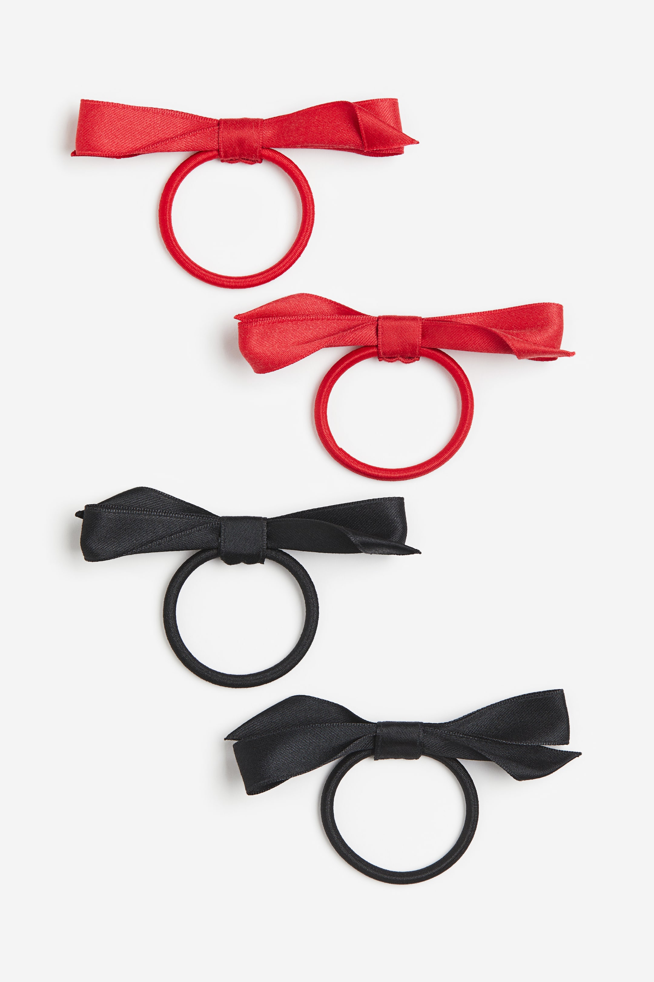 4-pack Bow-detail Hair Elastics