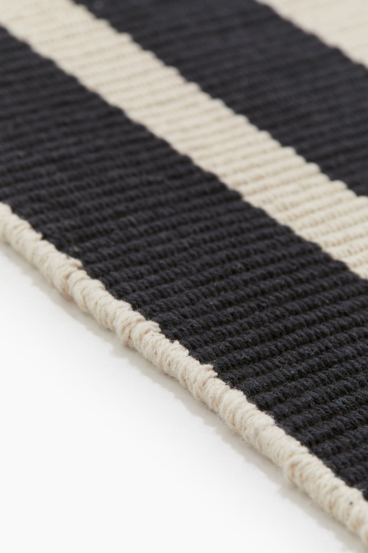 Striped flat weave rug - Dark grey/Striped - 3