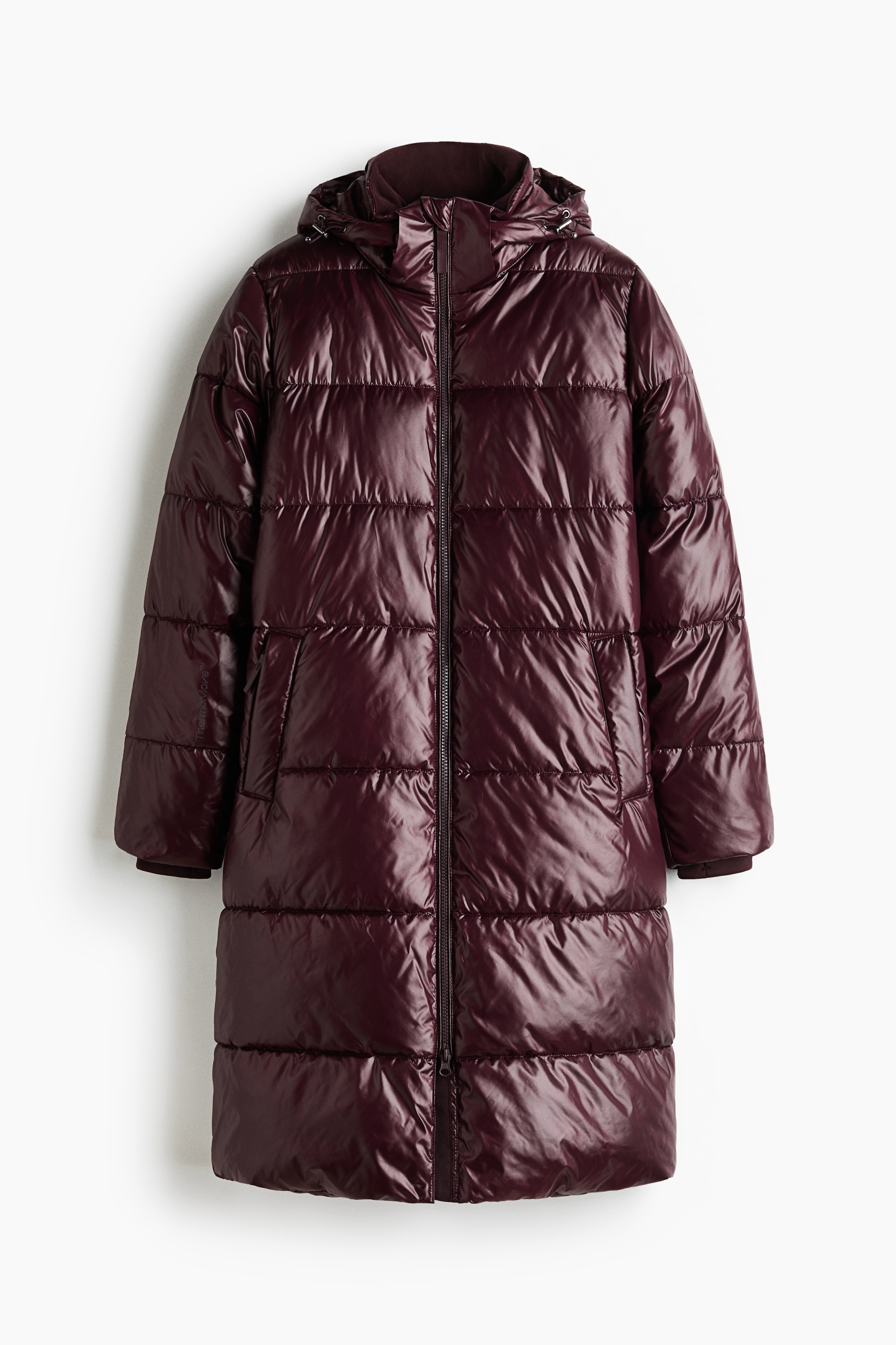 Padded coat with ThermoMove™ - Chocolate plum/Black