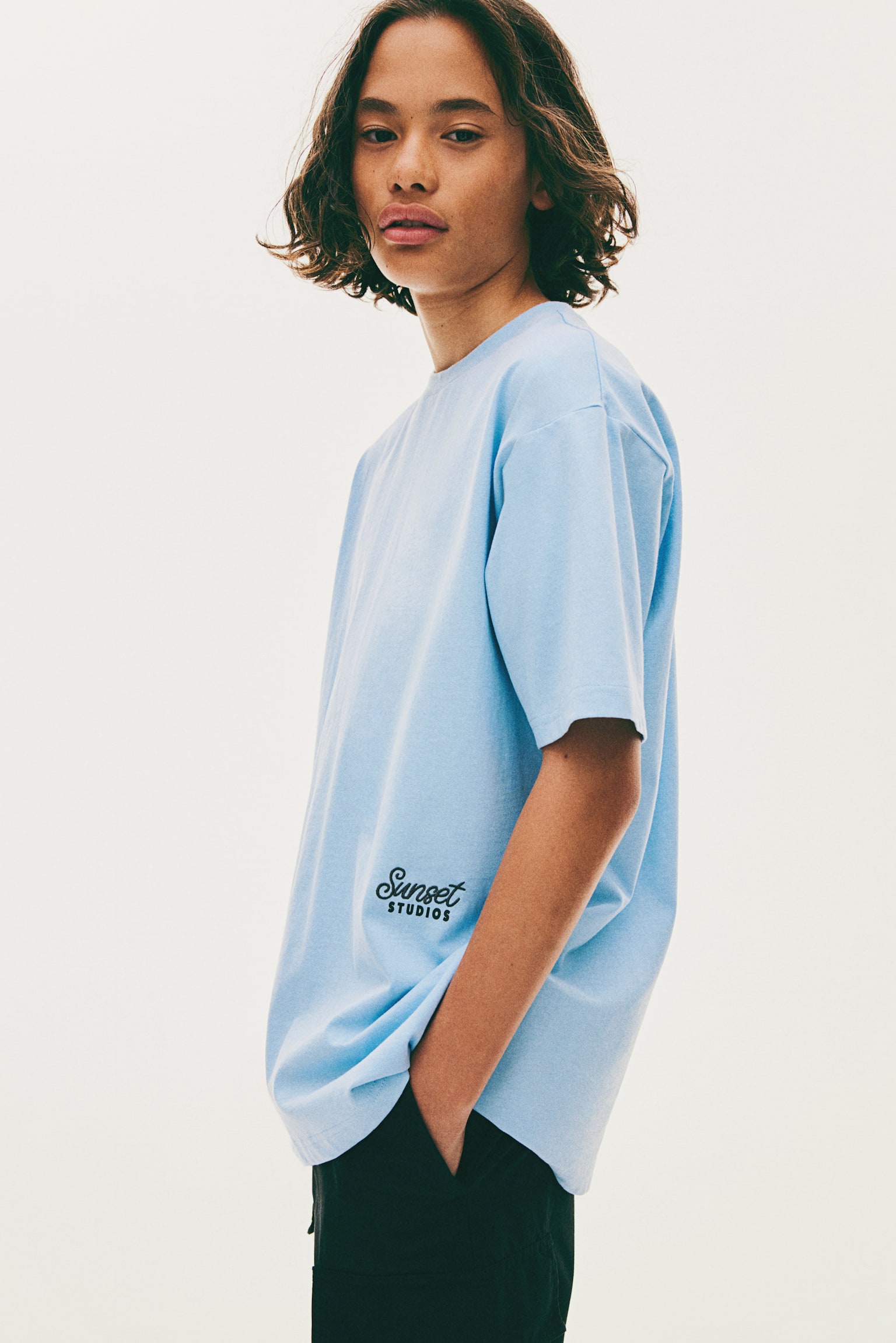 Cotton jersey T-shirt - Light blue/Sunset Studios/Brown/Howdy/Dark grey/Tie-dye/White/Academy/Light blue/Dark blue/Tie-Dye/Black/Los Angeles/Beige - 2