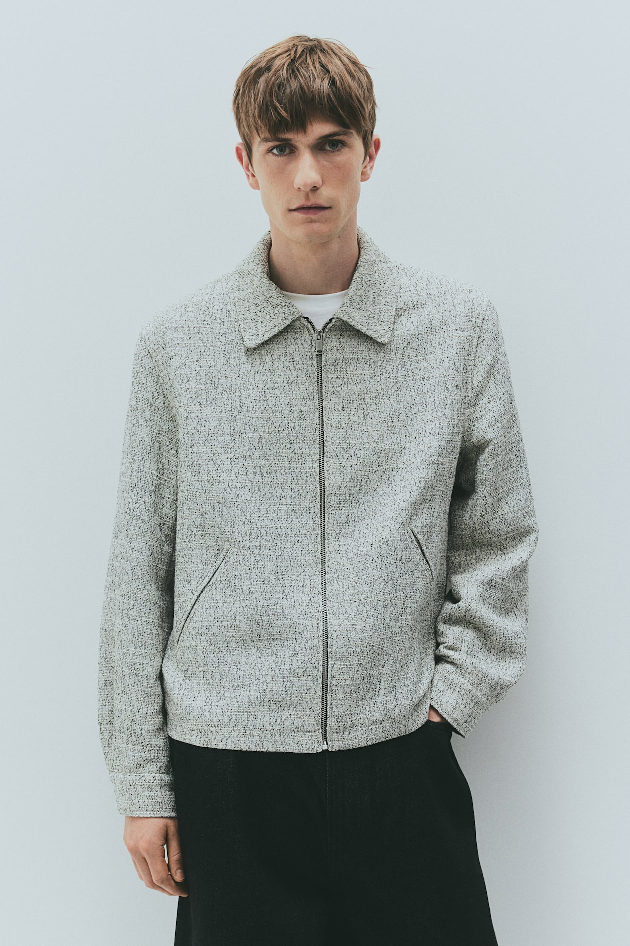 Shirt Jacket Grey Shacket H&m Regular-Fit Shacket Gray Melange