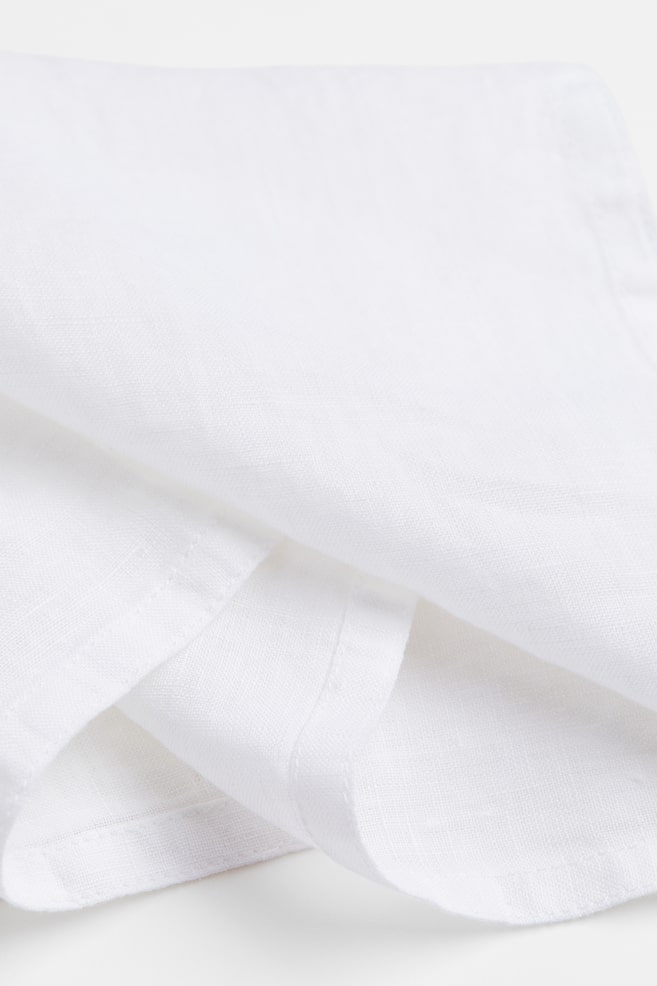 2-pack linen napkins - White/Anthracite grey/Grey/Beige/dc/dc - 4