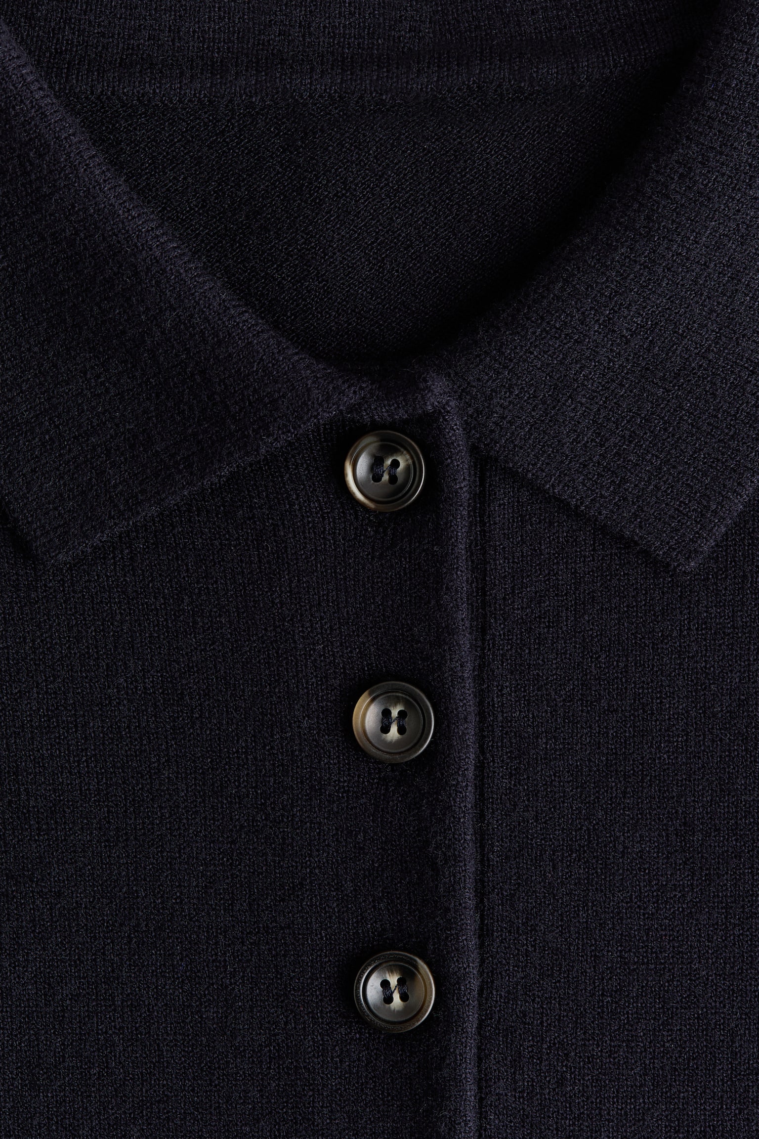 Женское платье H&M Knit Polo Dress, цвет: Тёмно-синий — фото 5