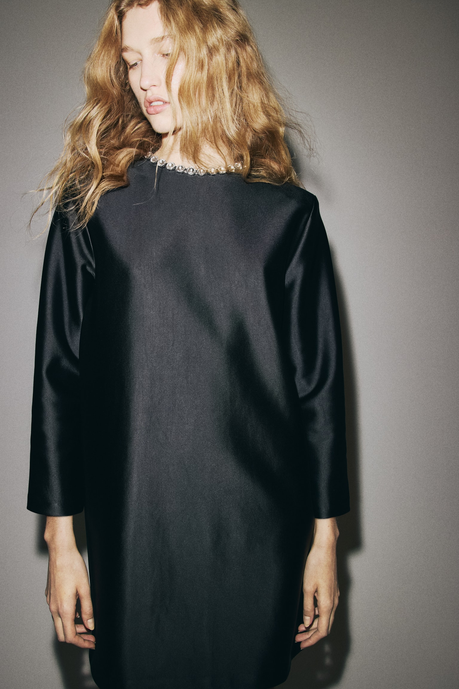 Embellished mini dress - Čierna - 5