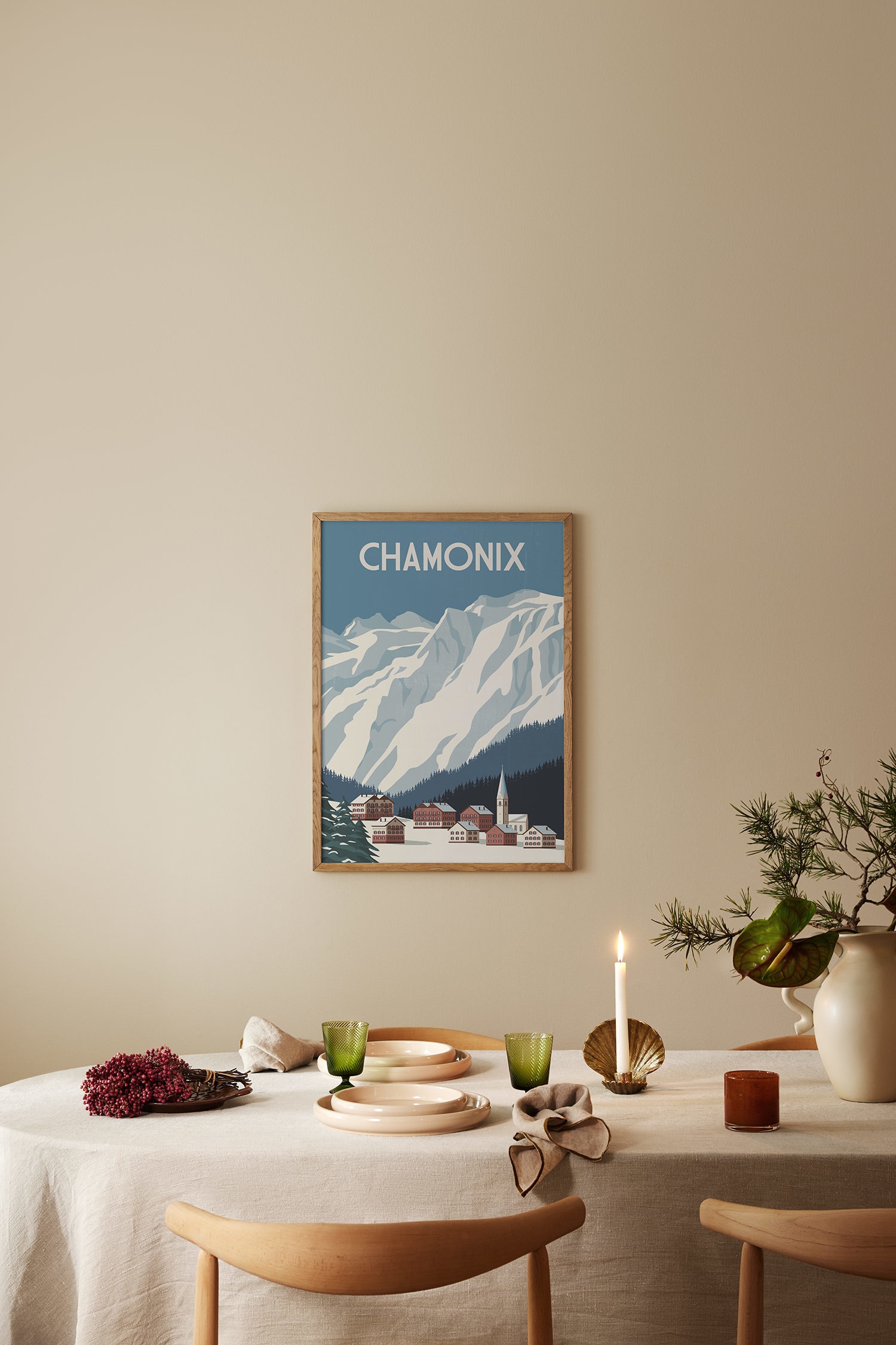 Chamonix Poster - Blue