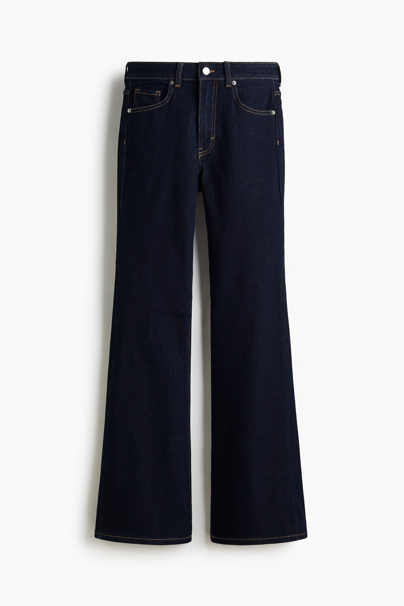 Женские джинсы H&M Flared High, цвет: Тёмный джинсовый синий — фото 1