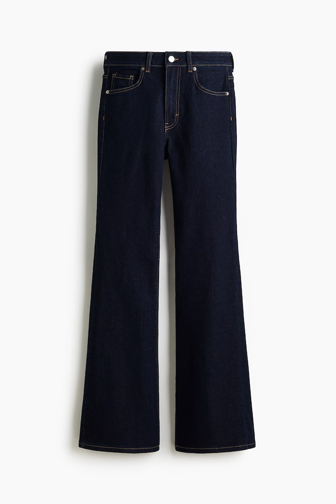 Flared High Jeans - Dark denim blue/Light denim blue/Denim blue - 1