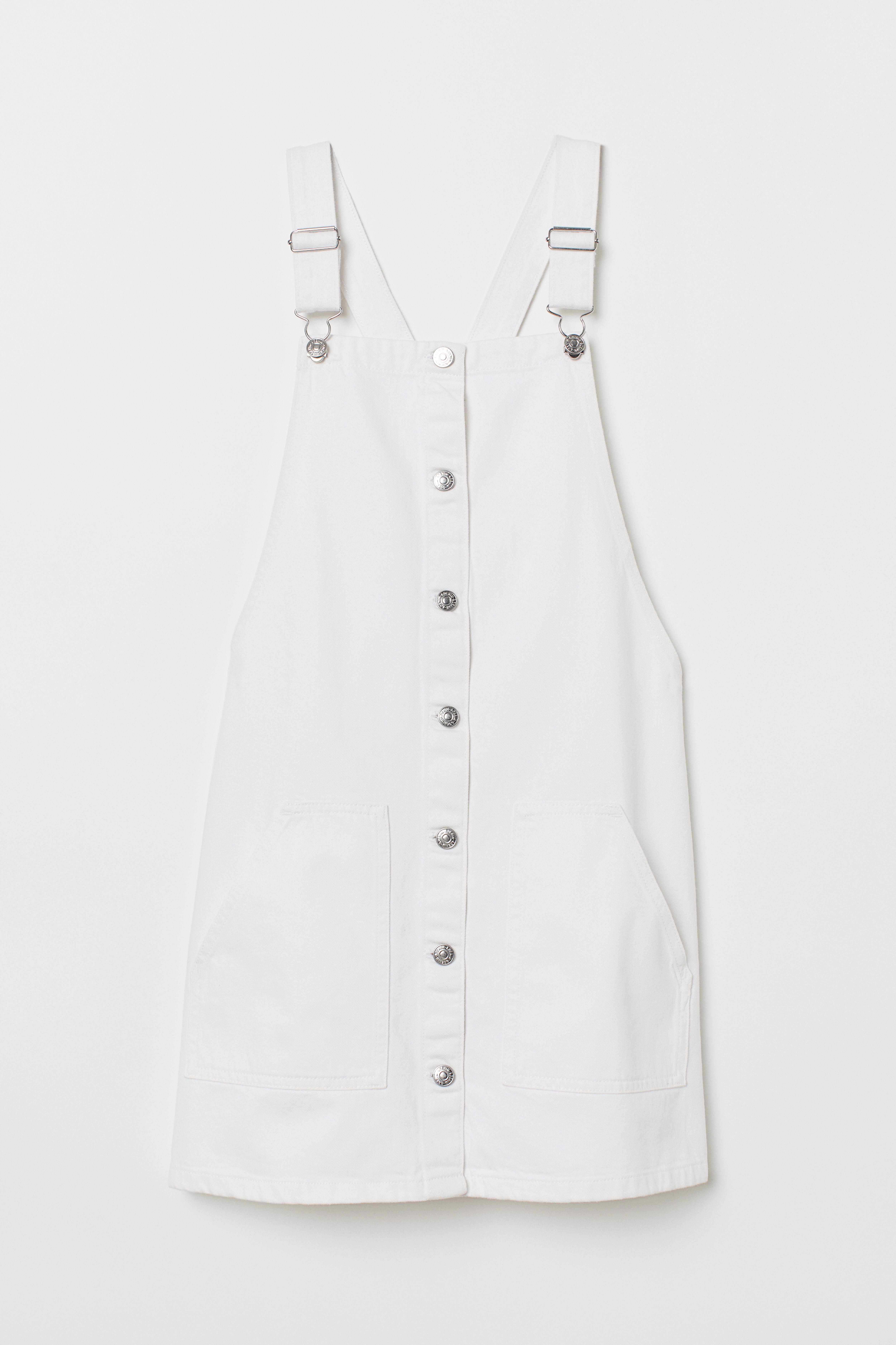 H&m white denim fashion dress