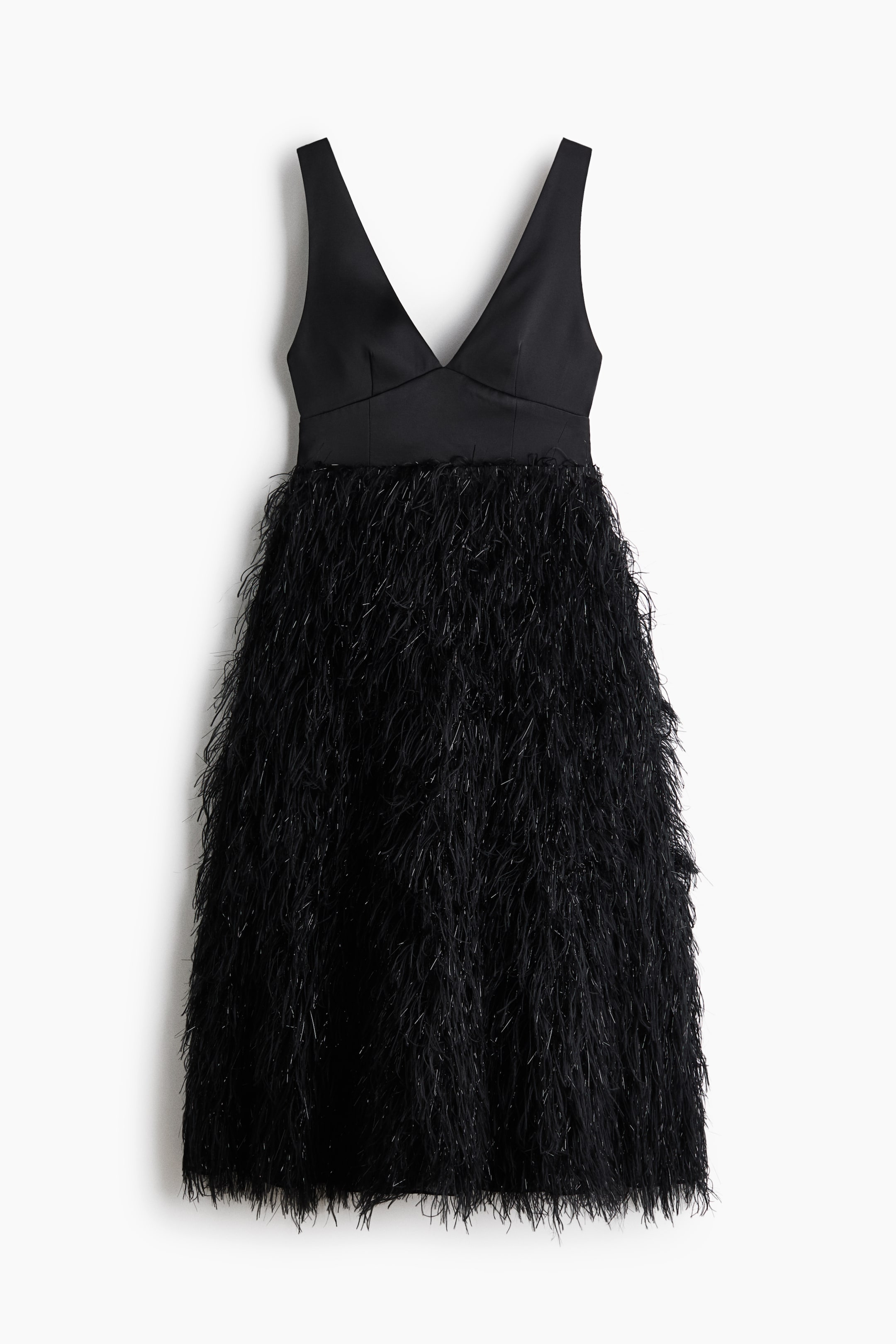 View larger image: Fringed bow-detail dress - Black - Ladies | H&M 1
