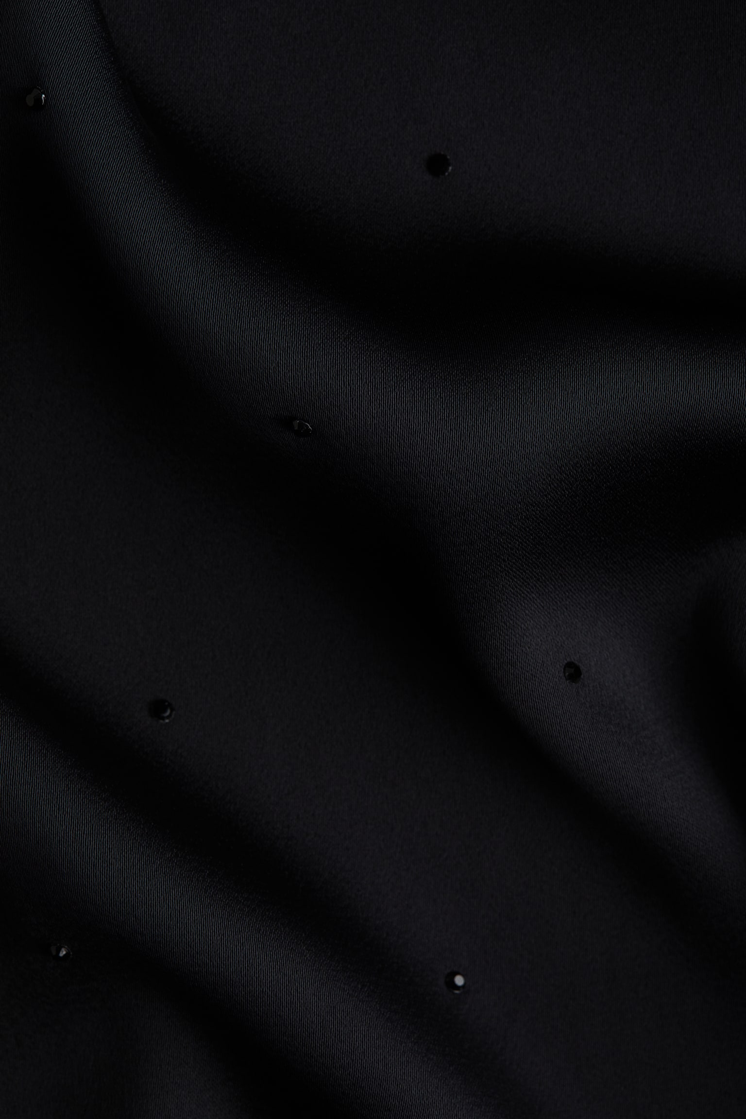 Pantalón de pijama en satín con decoraciones - Negro/Blanco/Rojo oscuro - 3