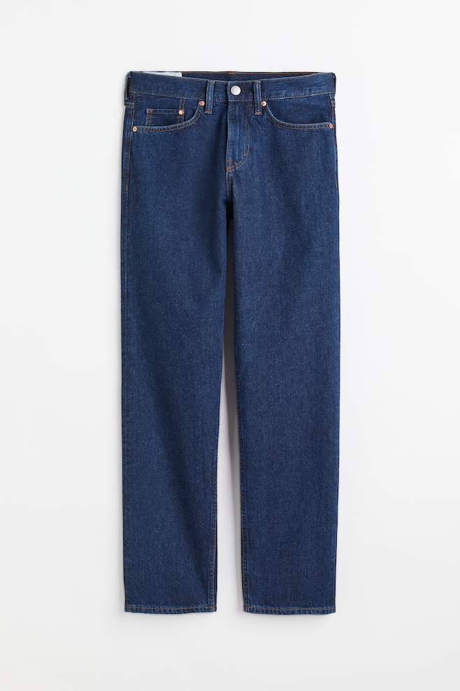 Straight Relaxed Jeans - Dark denim blue/Denim grey - 2