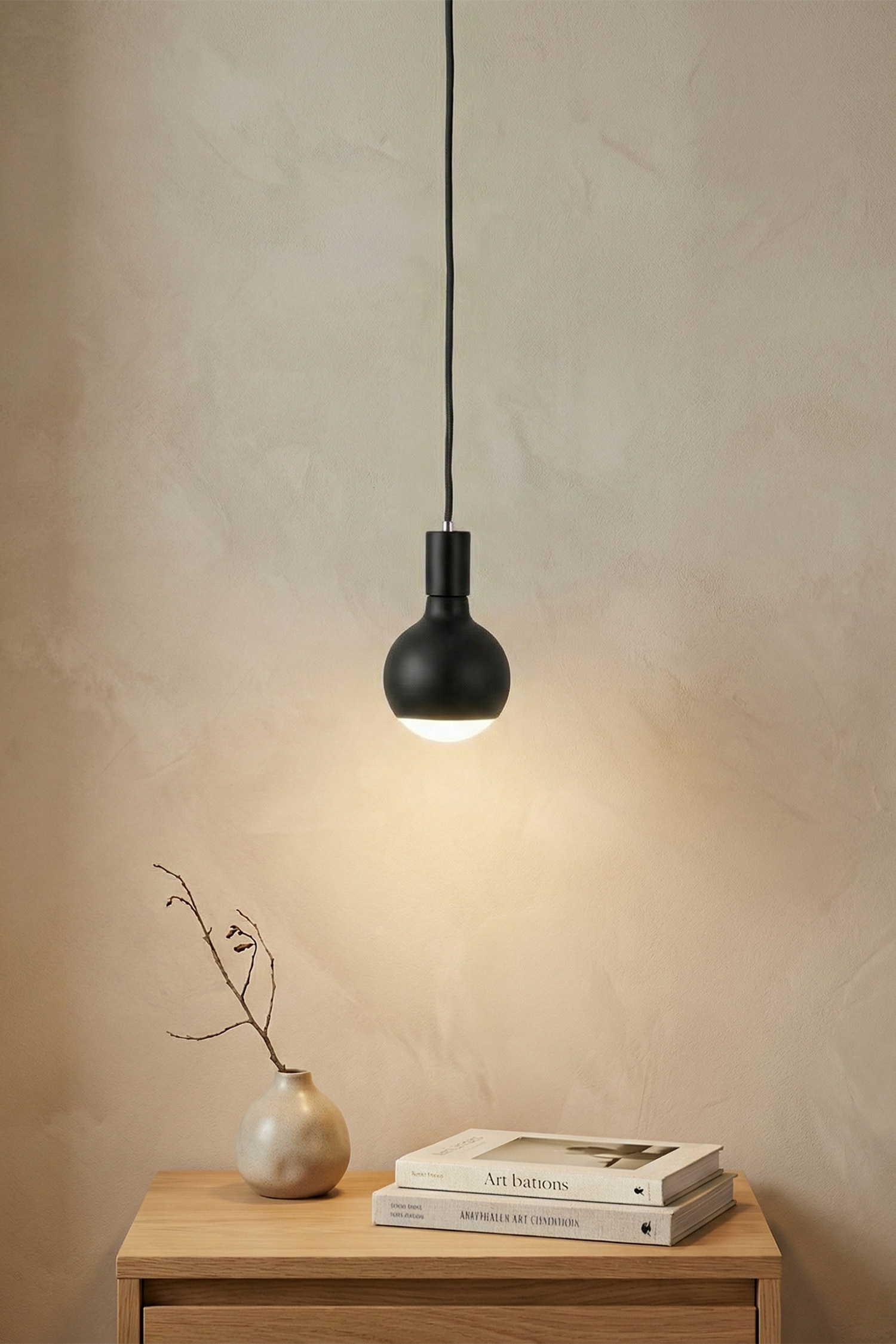 Suspension Filotto Metallico avec ampoule - Noir