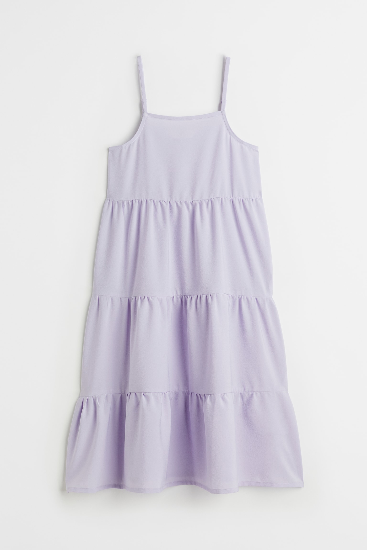 Tiered dress - Light purple/Dark beige/Patterned - 1