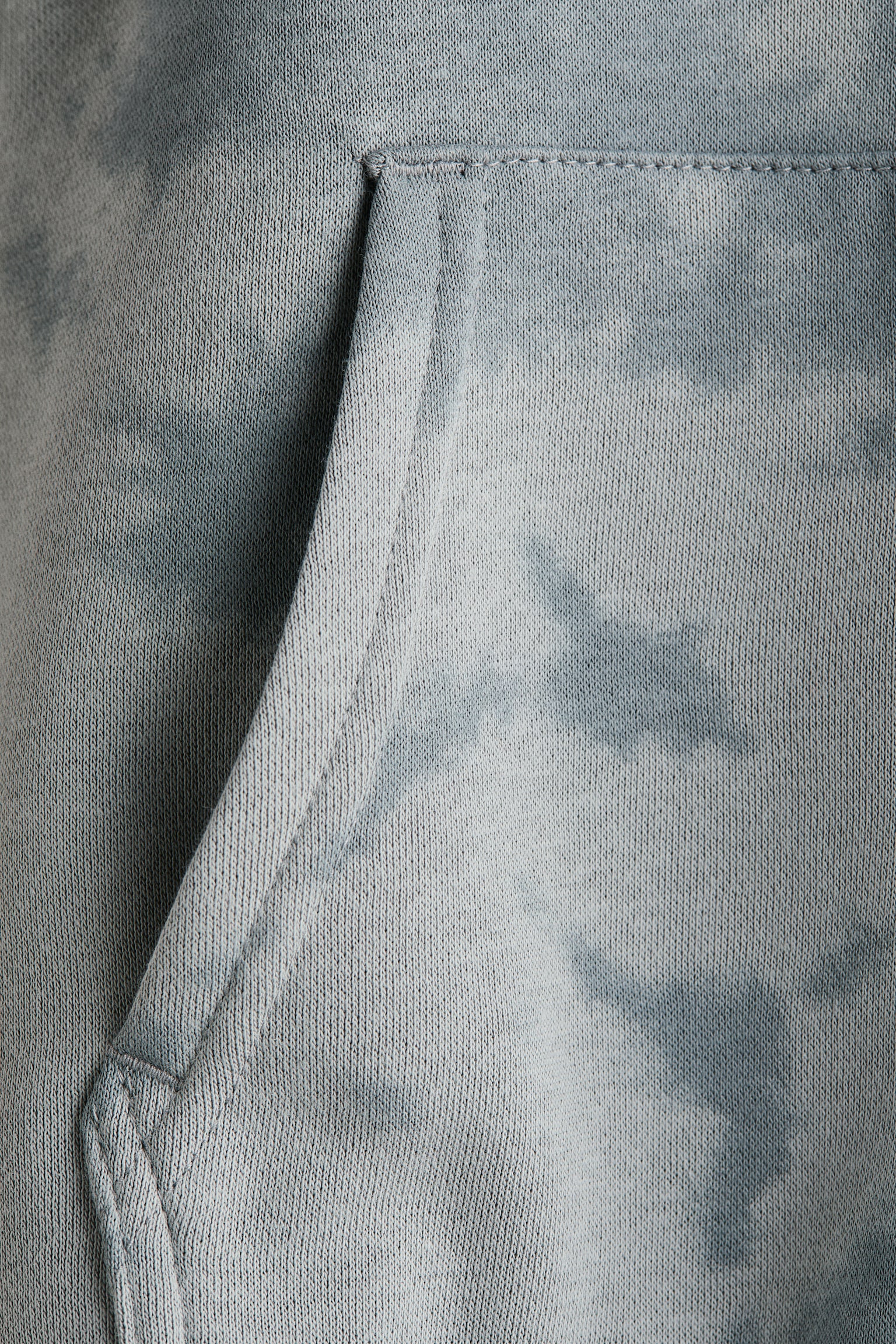 Grey/Tie-dye Printed brushed-inside hoodie for kids | H&M
