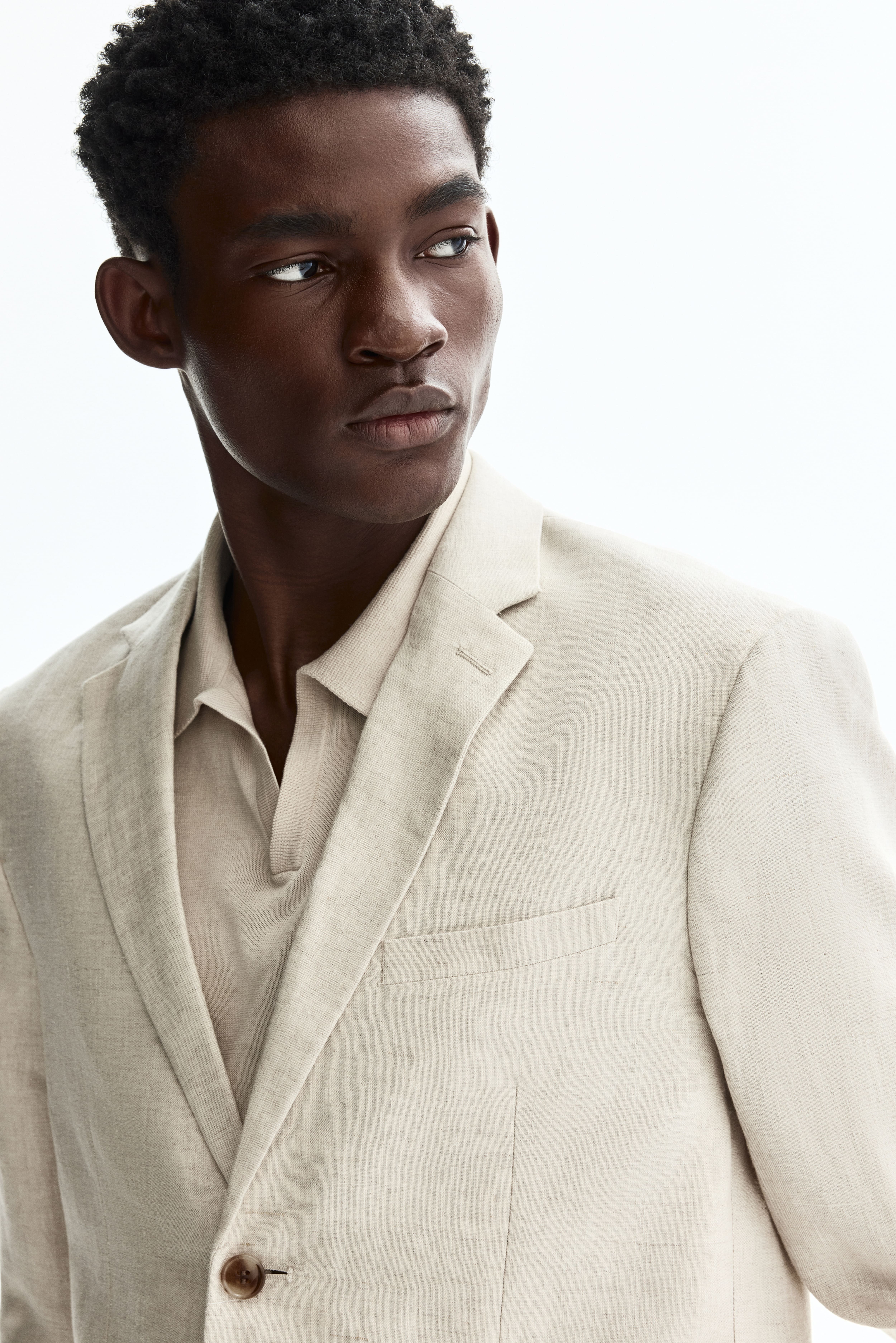 Slim-Fit Linen Jacket