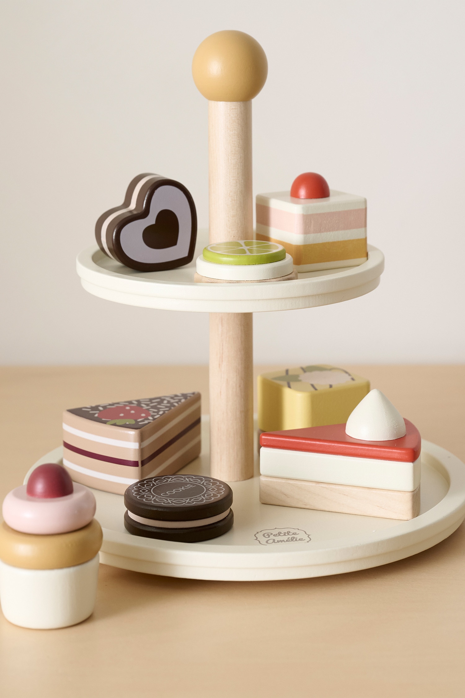 Etagère Met Gebak - Beige/Bruin