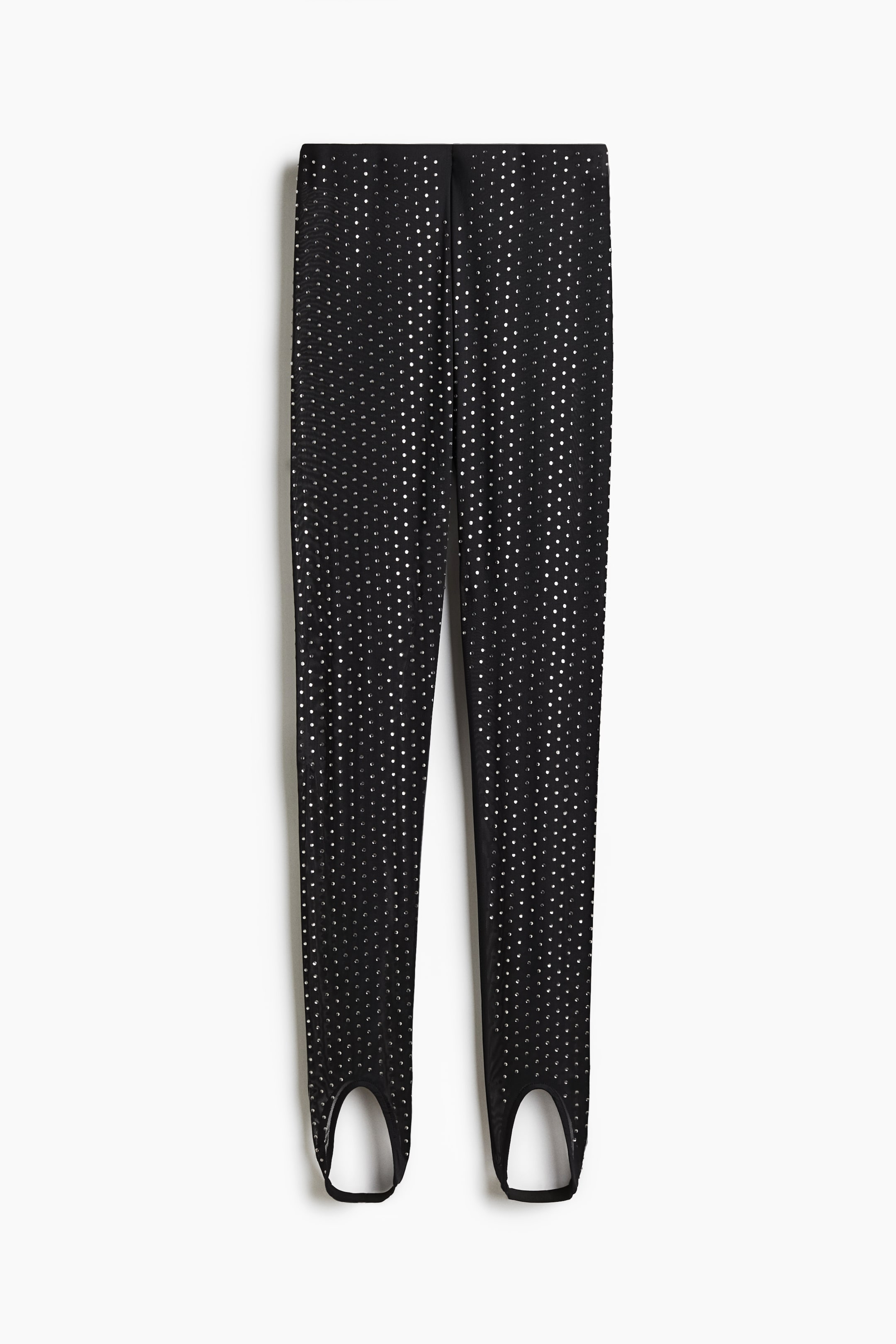 Rhinestone-Embellished Stirrup Leggings